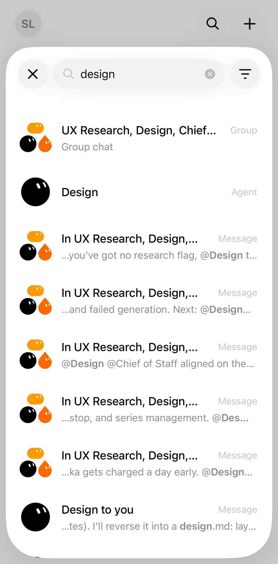 Grok Bot Screen screen in the Filtering results flow