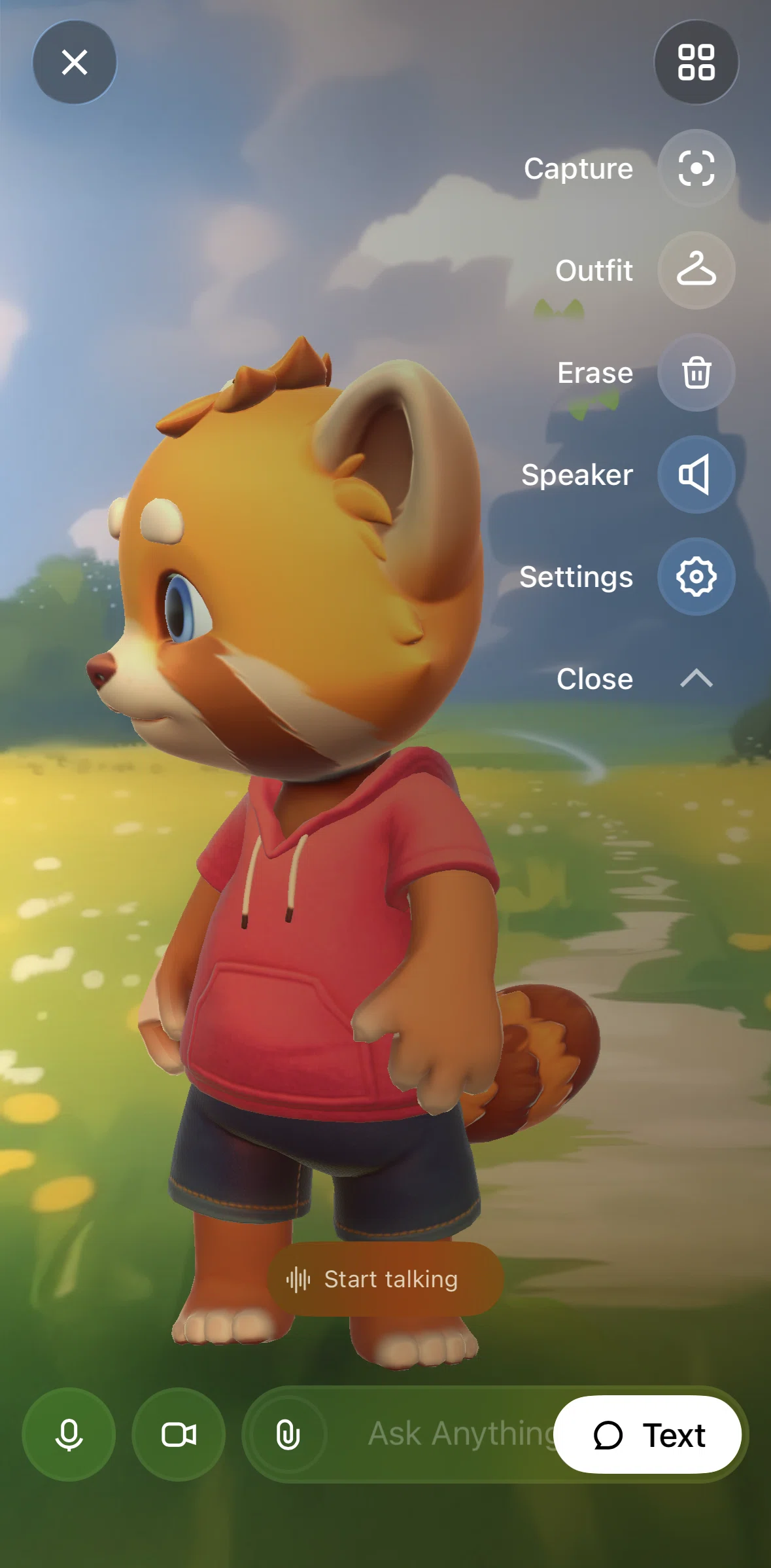 Grok Screen screen in the Changing an outfit flow