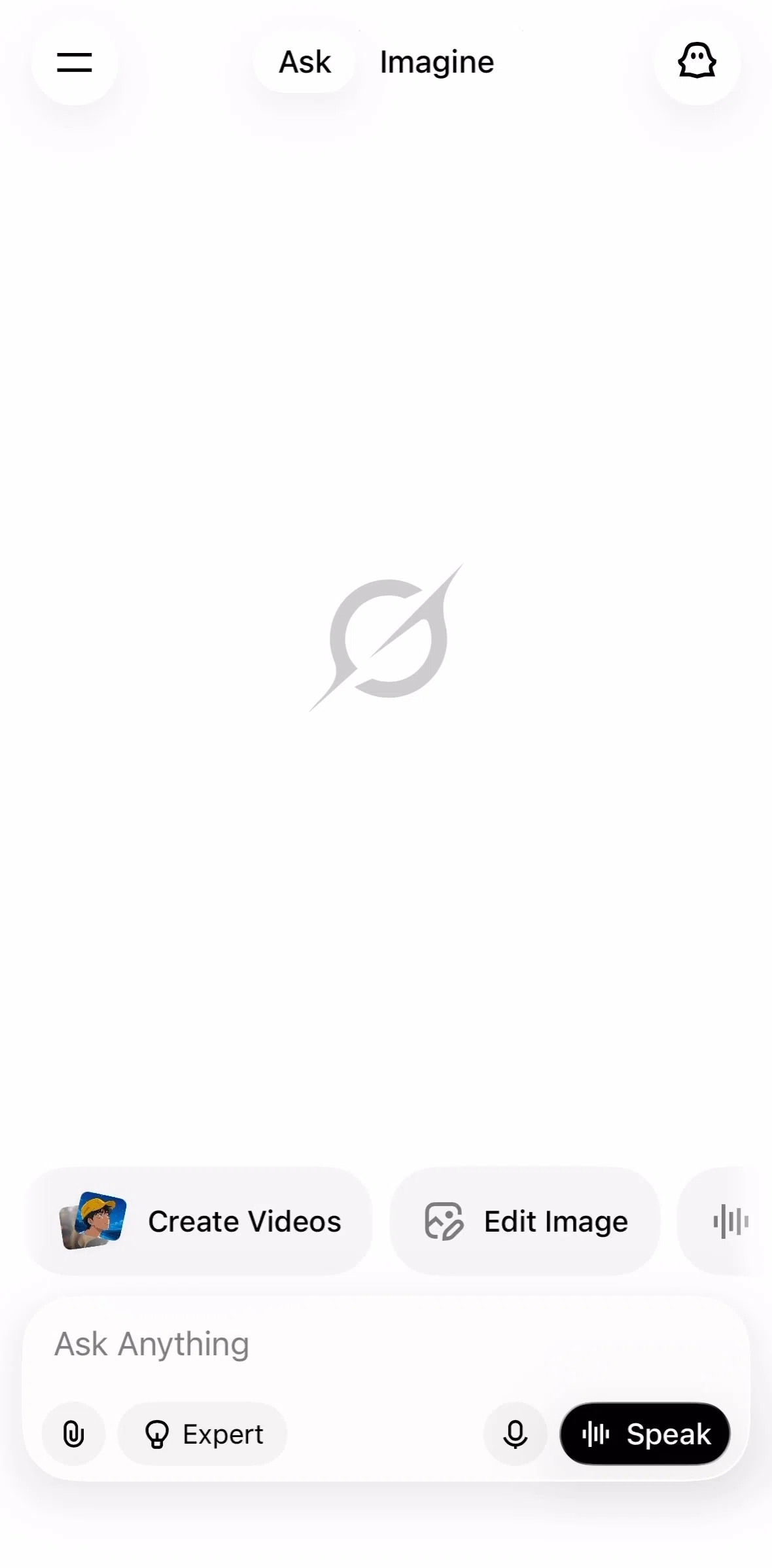 Grok Screen screen in the Editing images flow