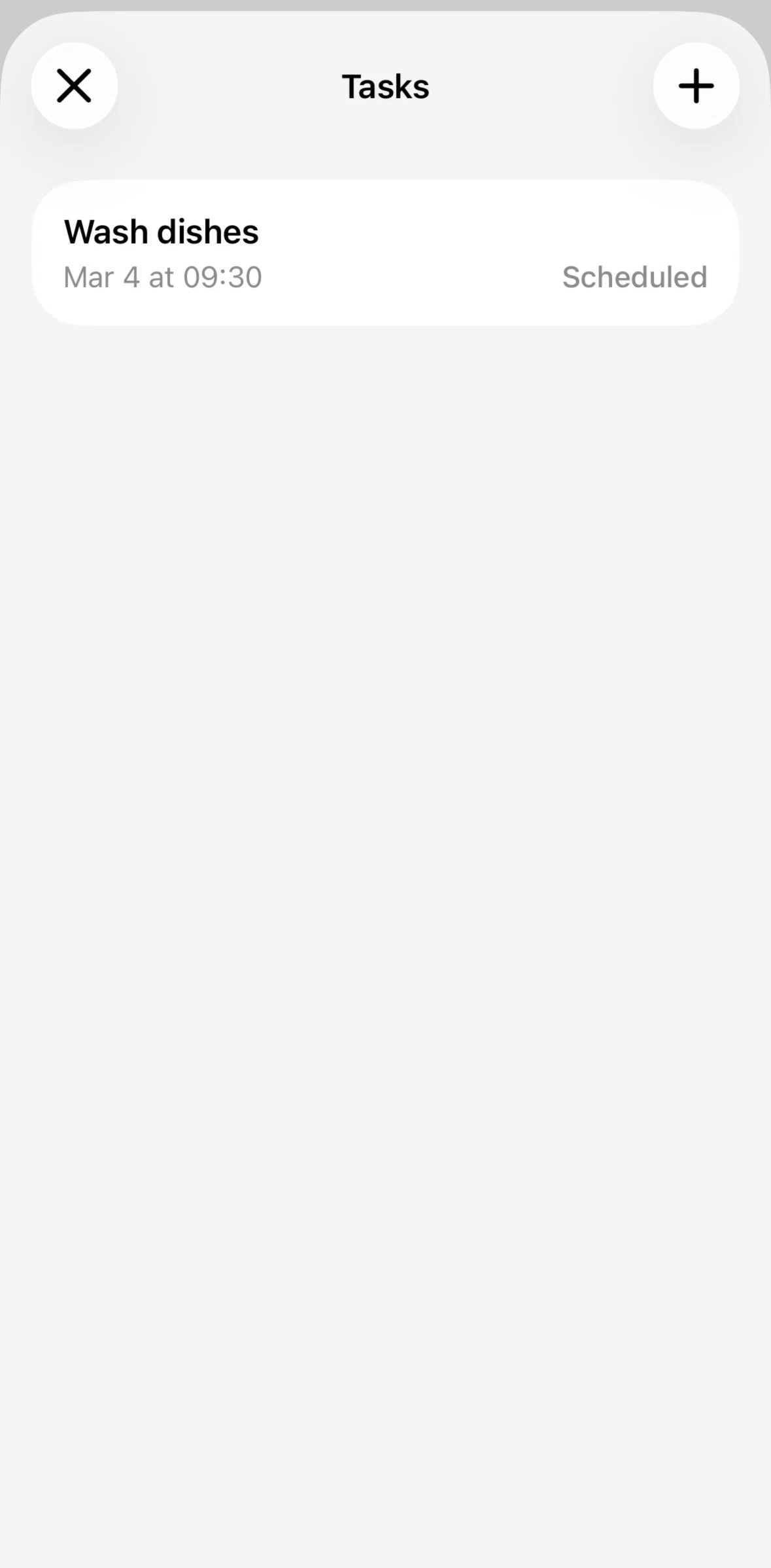 Grok Screen screen in the Pausing a task flow