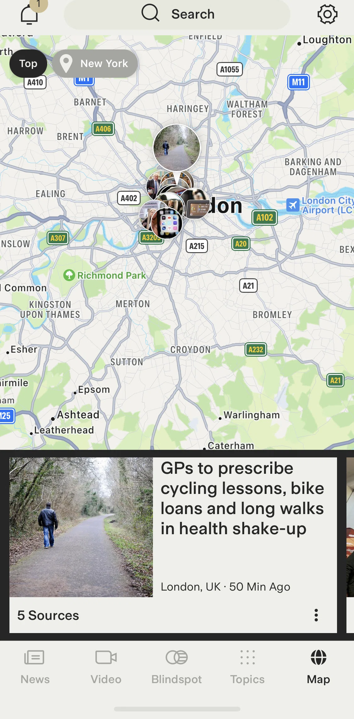 Ground News Screen screen in the Searching Ground News flow
