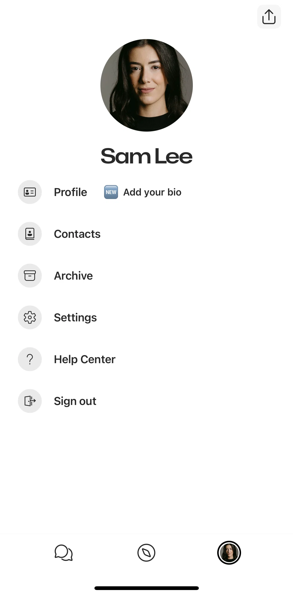GroupMe Screen screen in the Help center flow