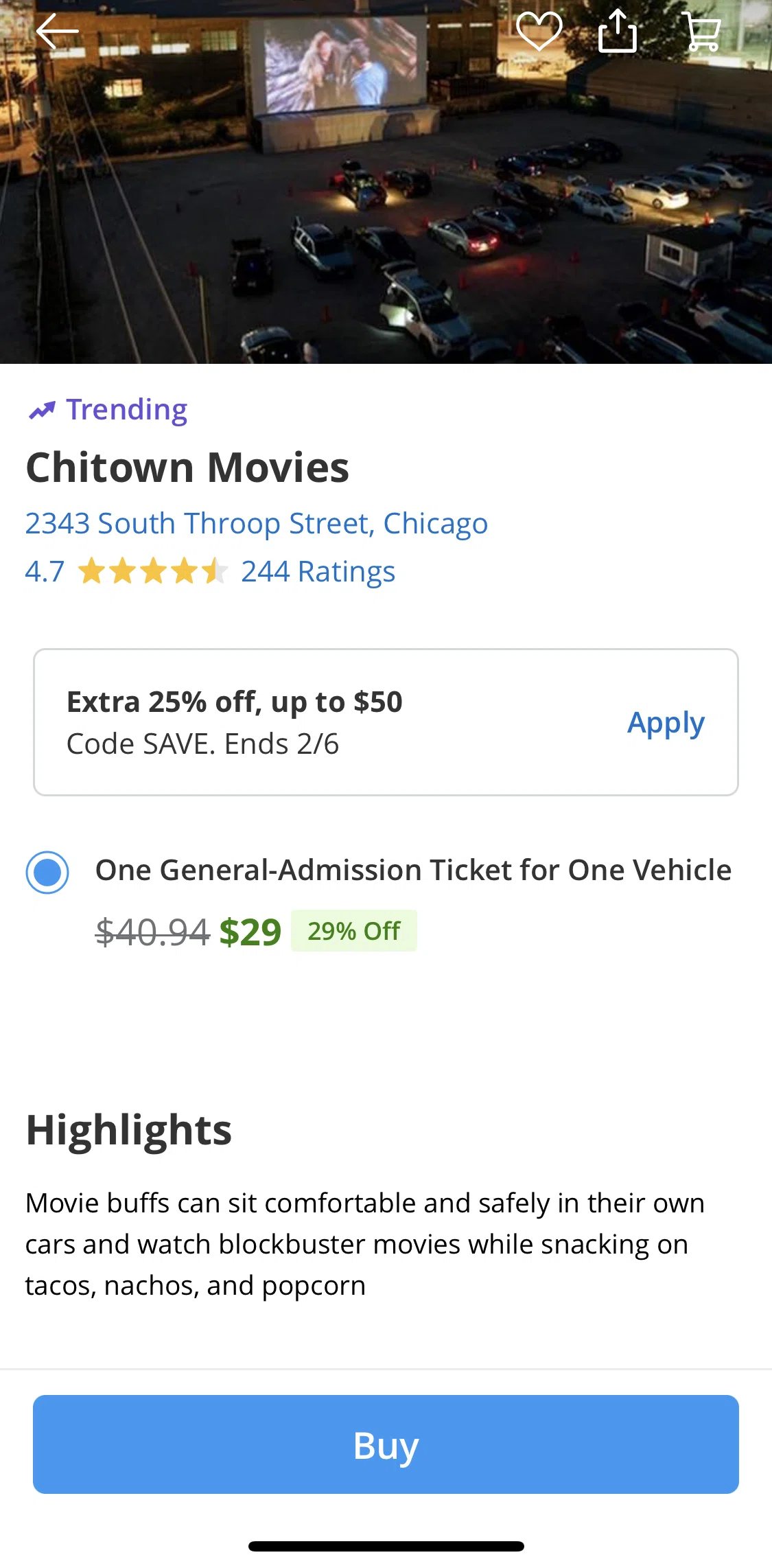 Groupon Screen screen in the Ordering a ticket flow