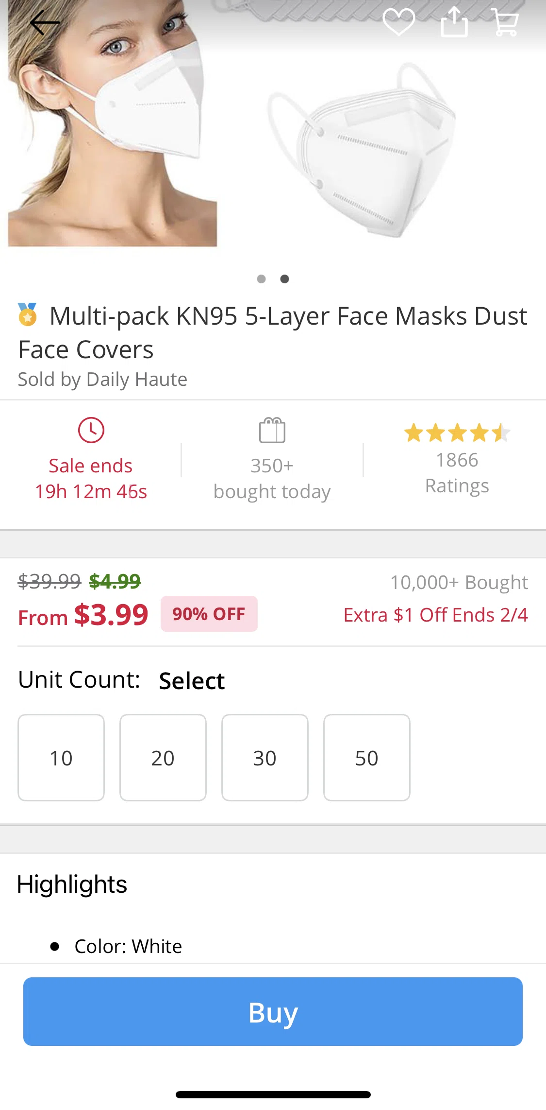 Groupon Screen screen in the Product detail flow