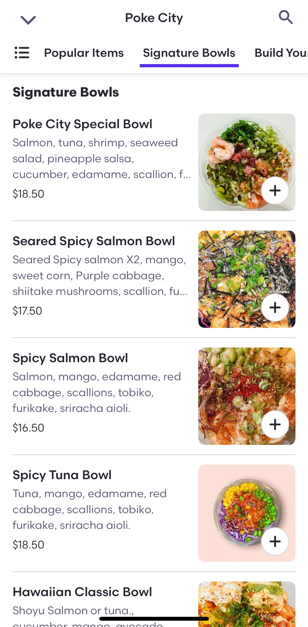 Grubhub Screen screen in the Ordering food for delivery flow