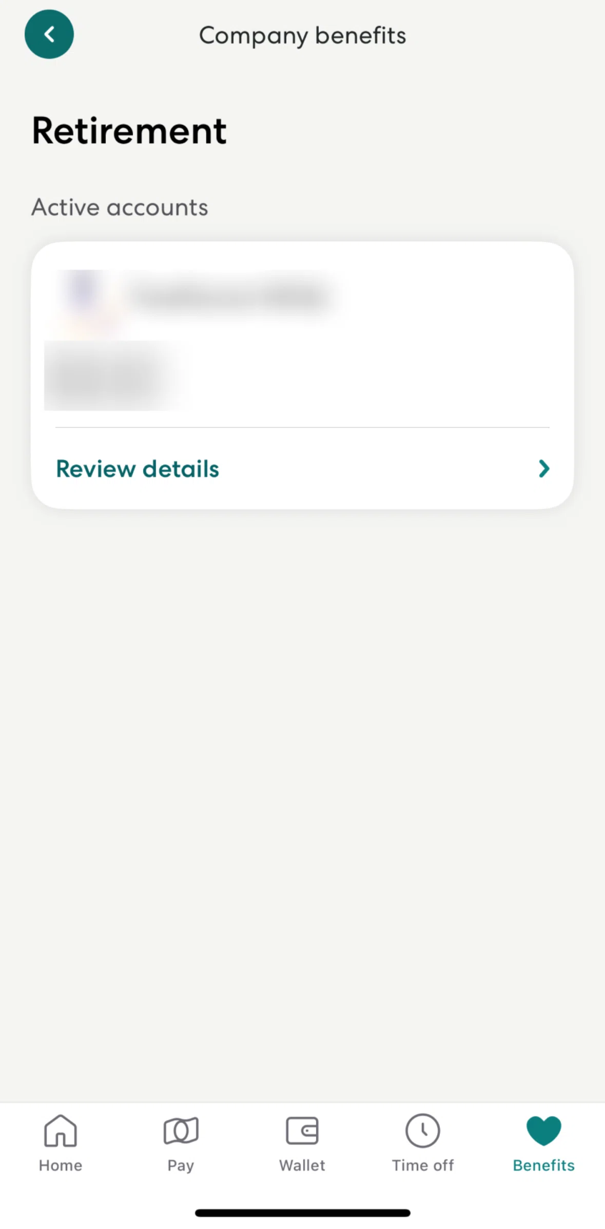 Gusto Mobile Screen screen in the Review details flow