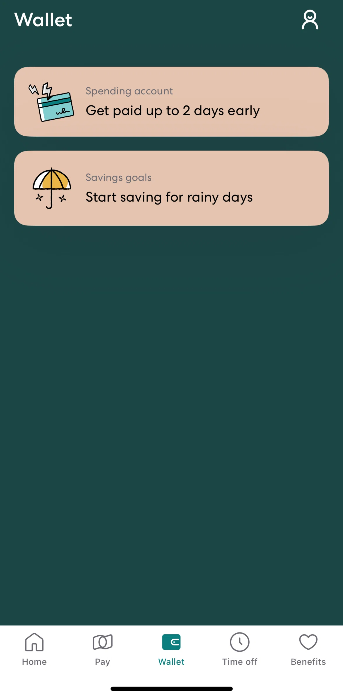 Gusto Mobile Screen screen in the Spending account flow