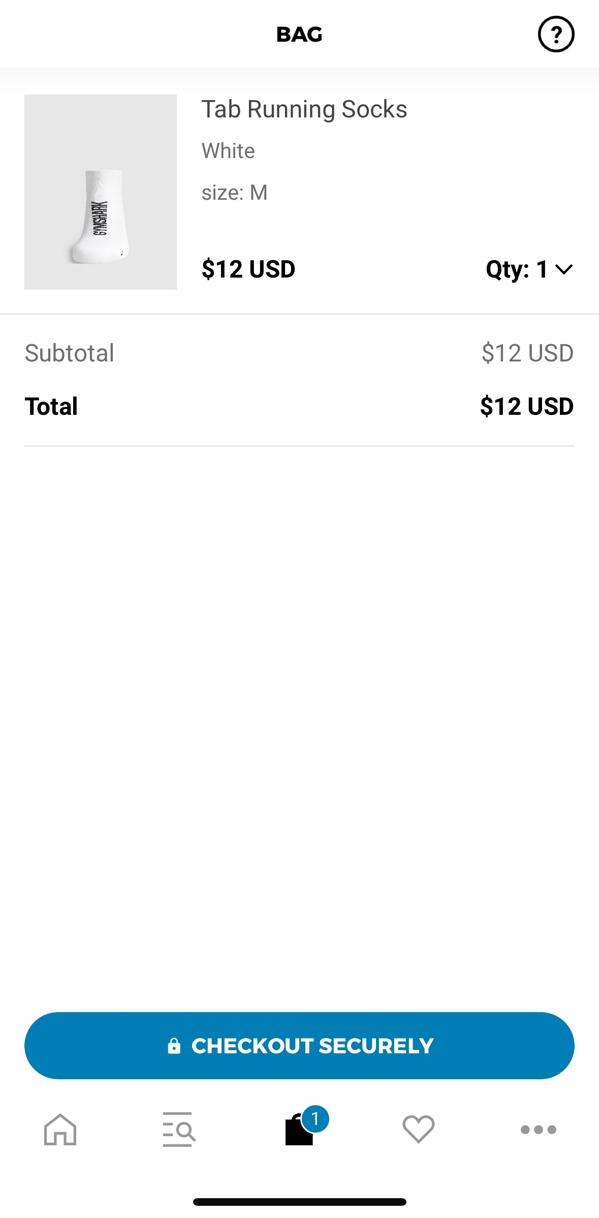 Gymshark Screen screen in the Editing product quantity flow