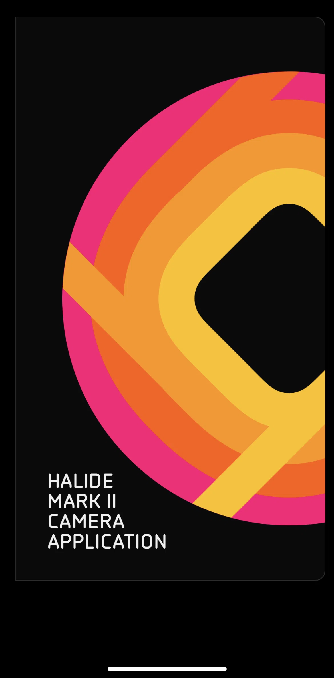 Halide Mark III Screen screen in the Onboarding flow