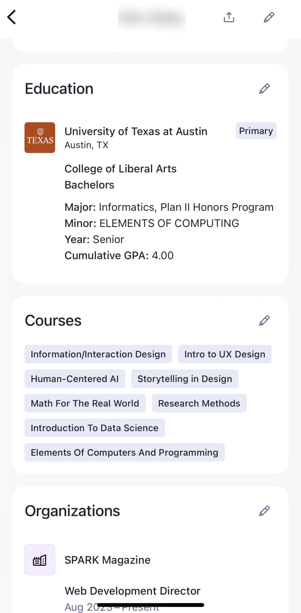 Handshake Screen screen in the Adding education flow