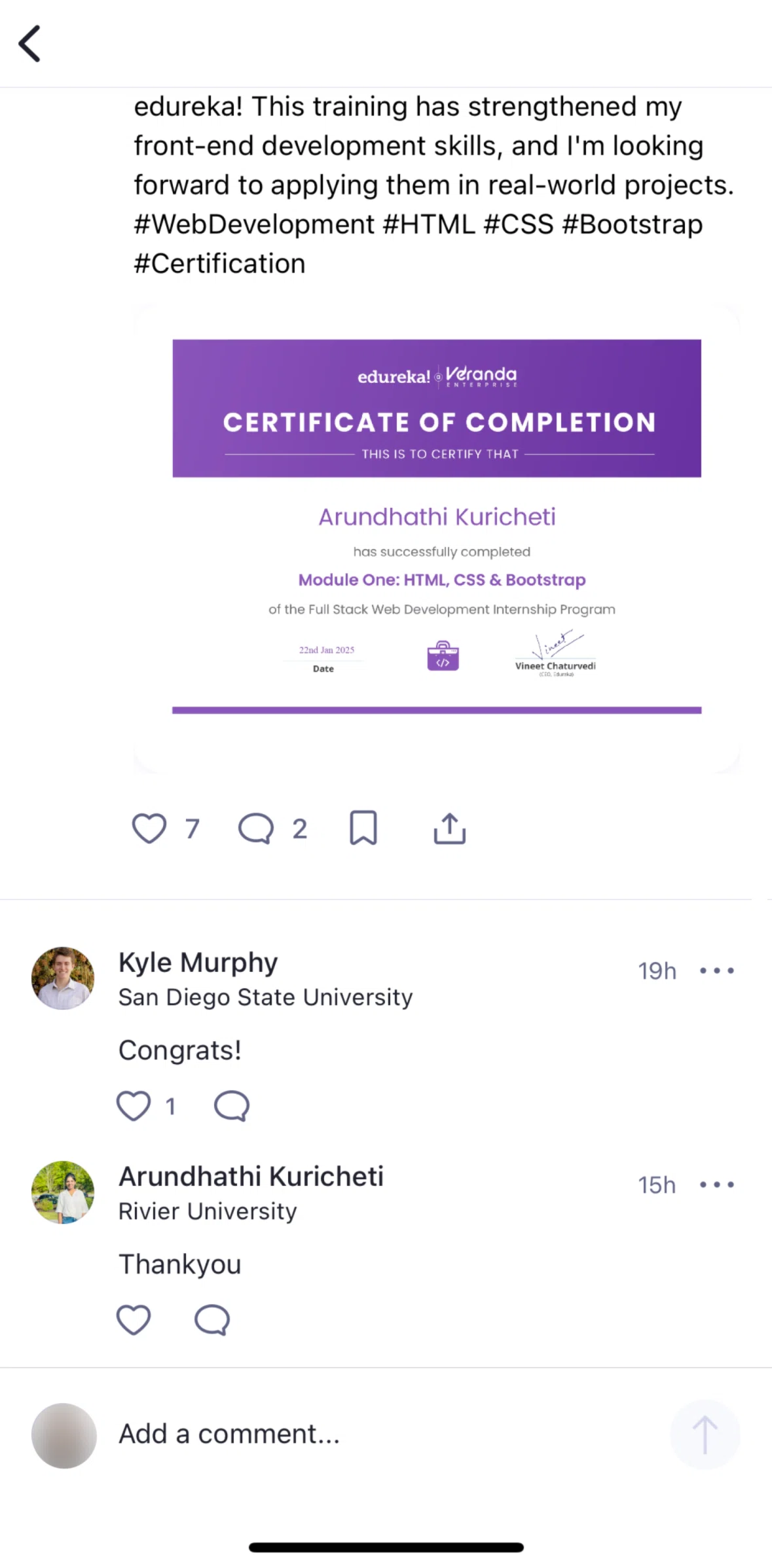 Handshake Screen screen in the Sharing a post flow