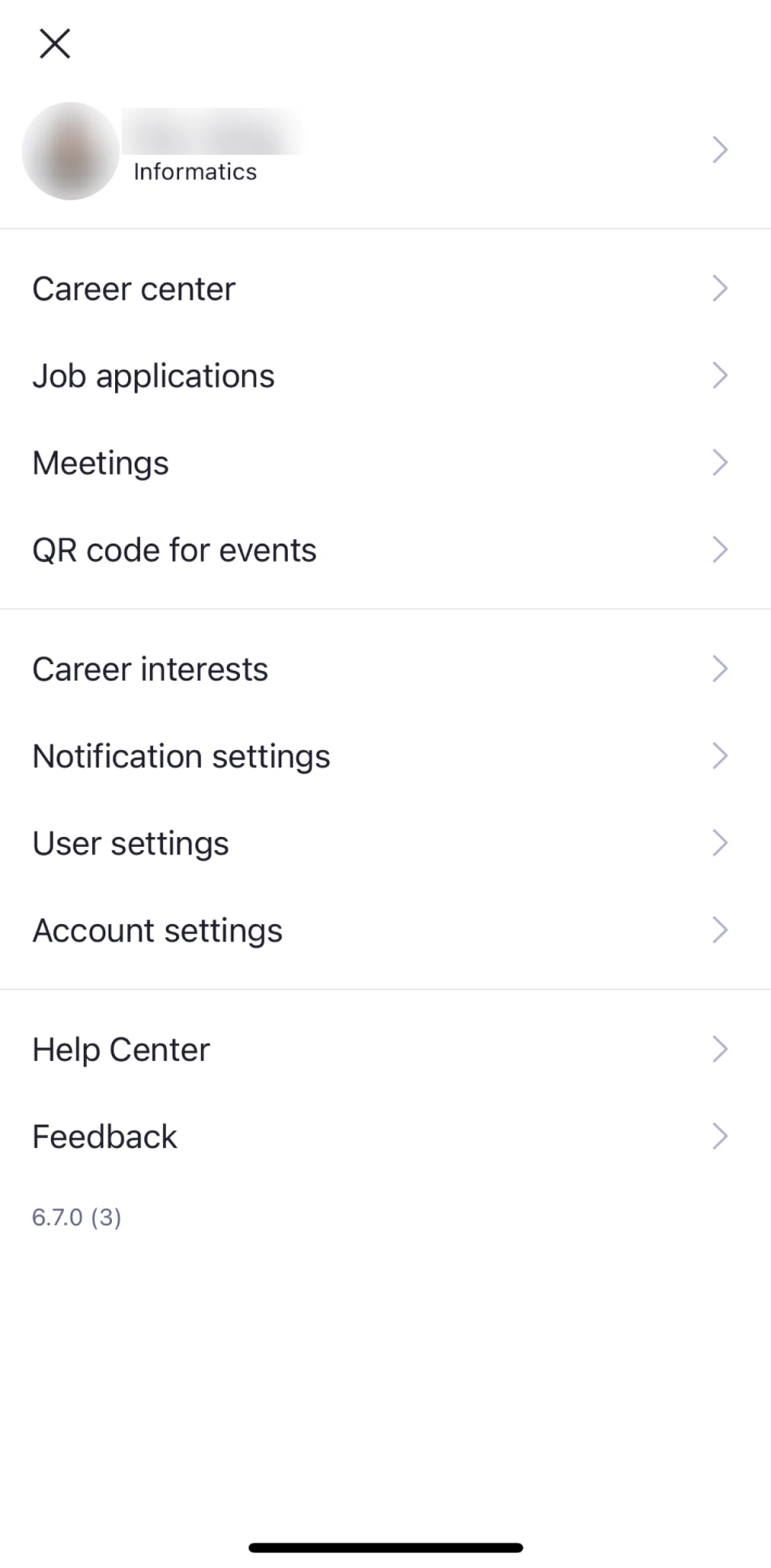 Handshake Screen screen in the User settings flow
