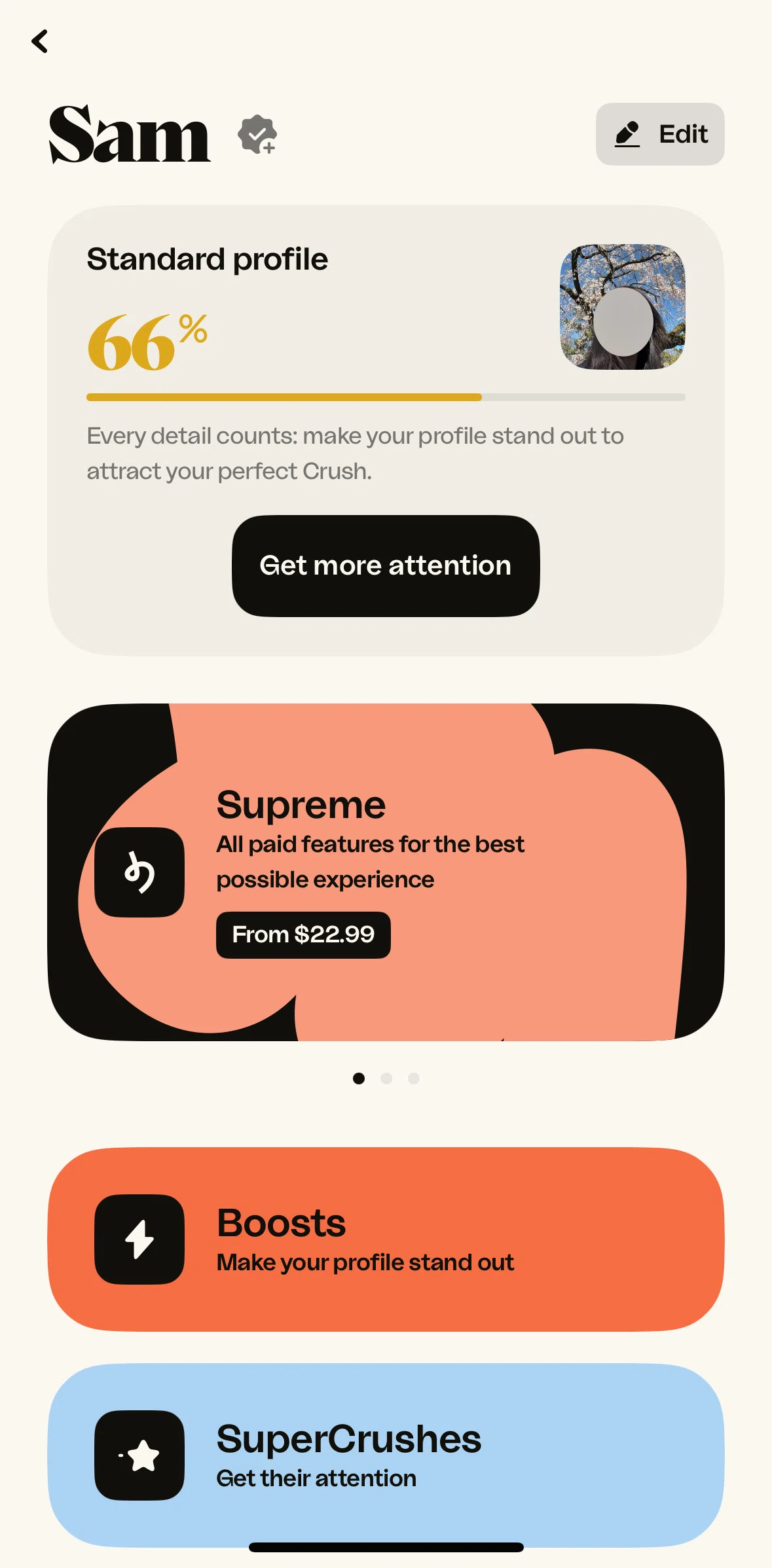 happn Screen screen in the Certifying your profile flow