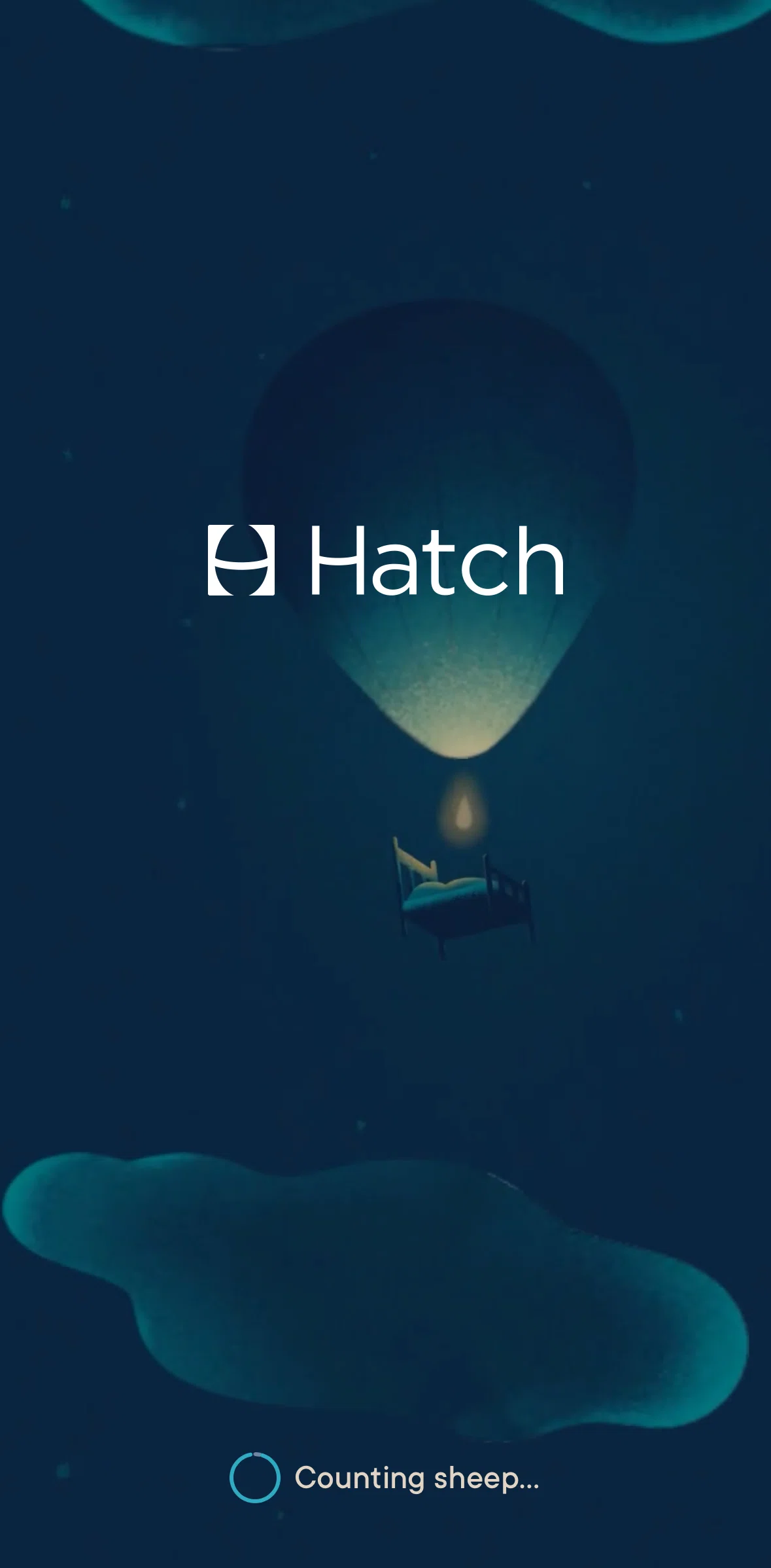 Hatch Sleep Screen screen in the Logging in flow