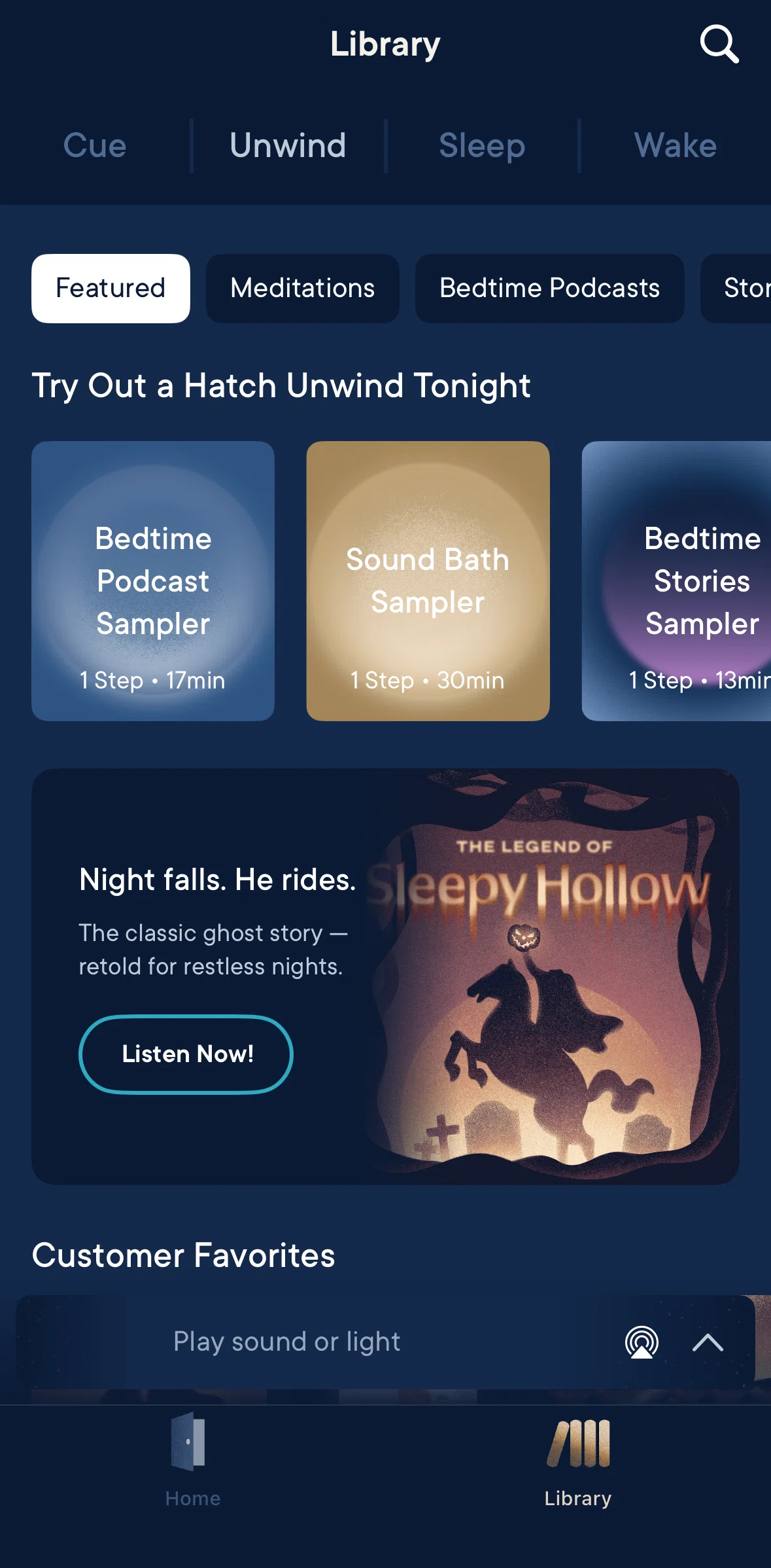 Hatch Sleep Screen screen in the Searching Hatch flow