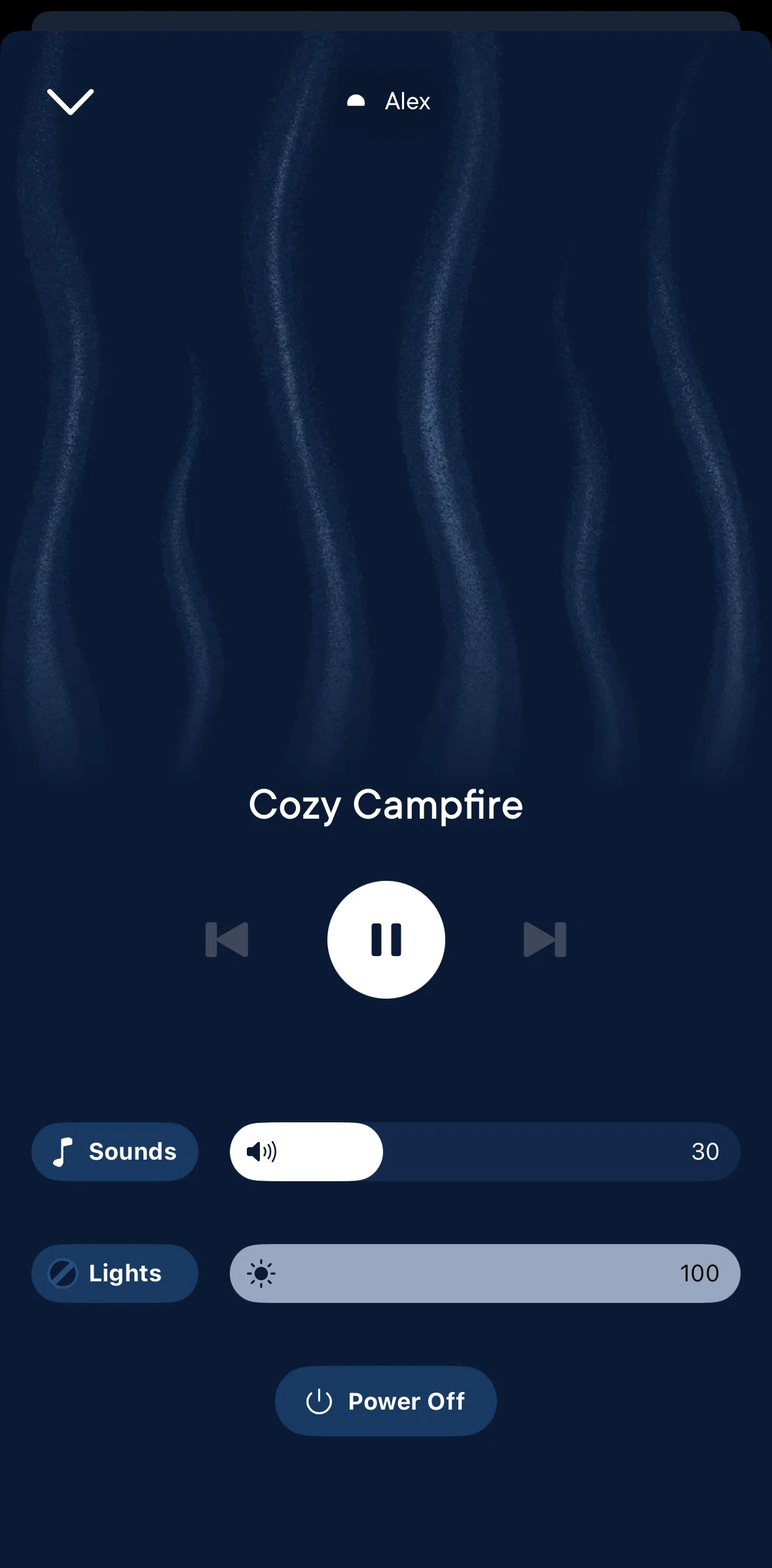 Hatch Sleep Screen screen in the Sounds flow