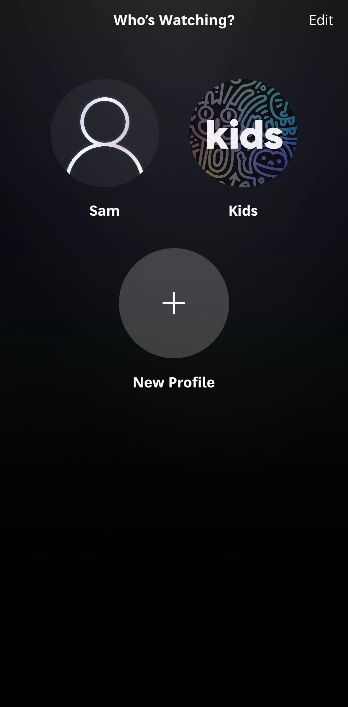 HBO Max Screen screen in the Completing a profile flow