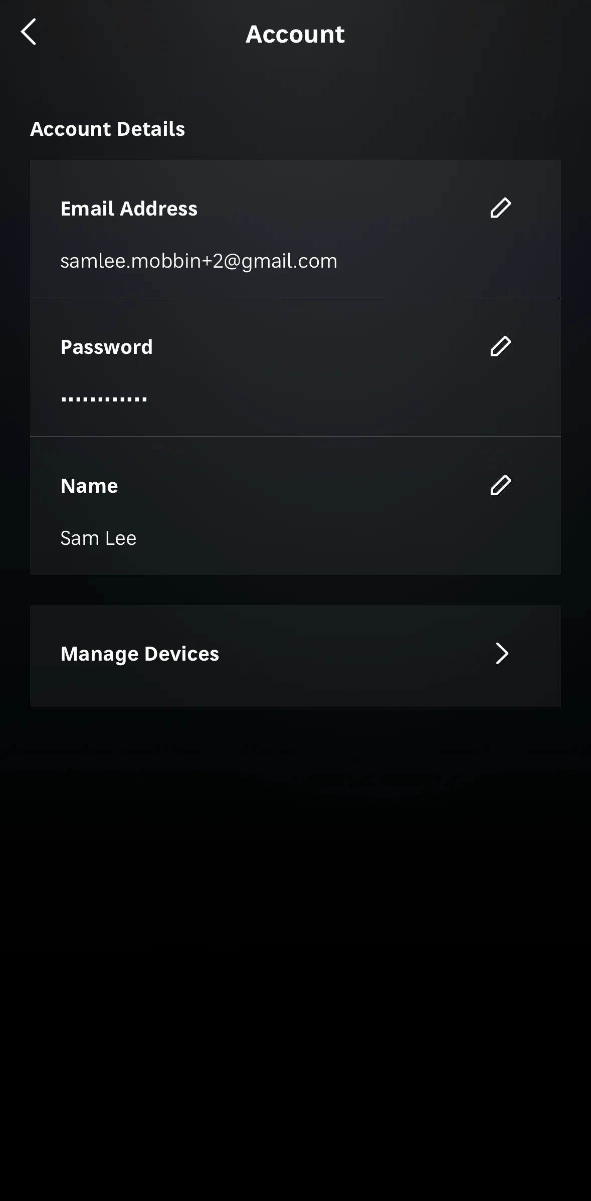 HBO Max Screen screen in the Manage devices flow