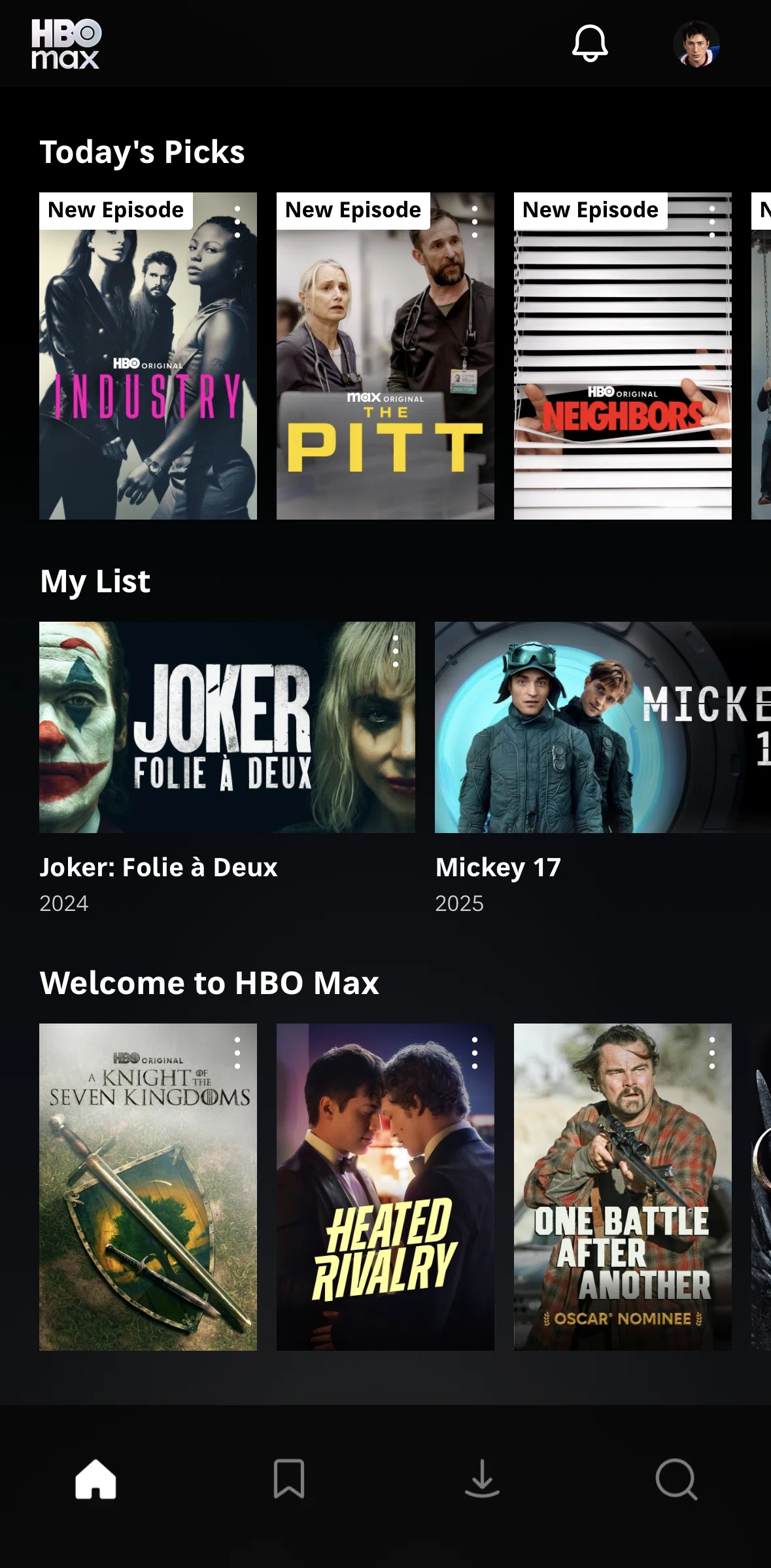 HBO Max Screen screen in the Movie detail flow