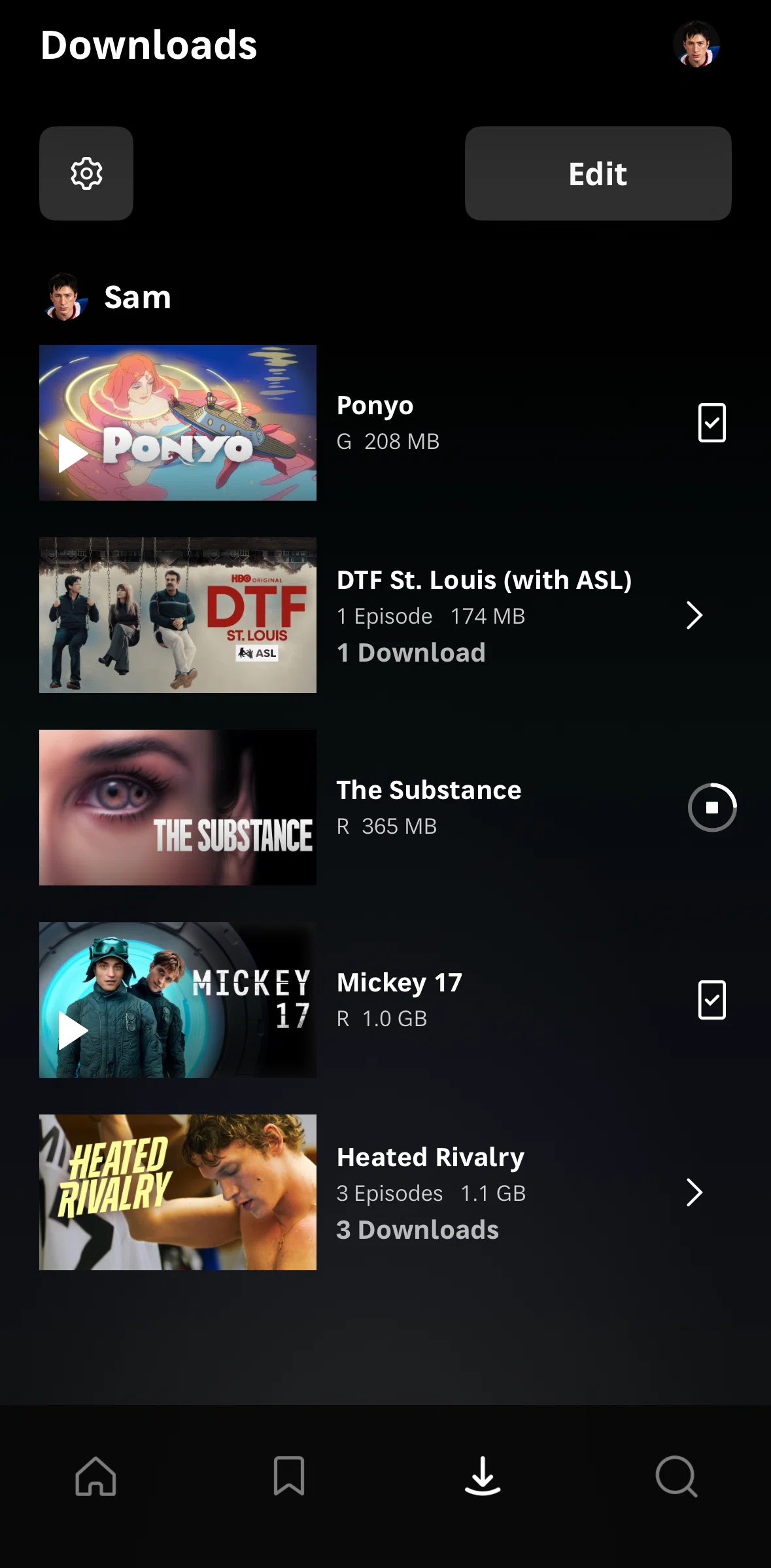 HBO Max Screen screen in the Updating video quality settings flow