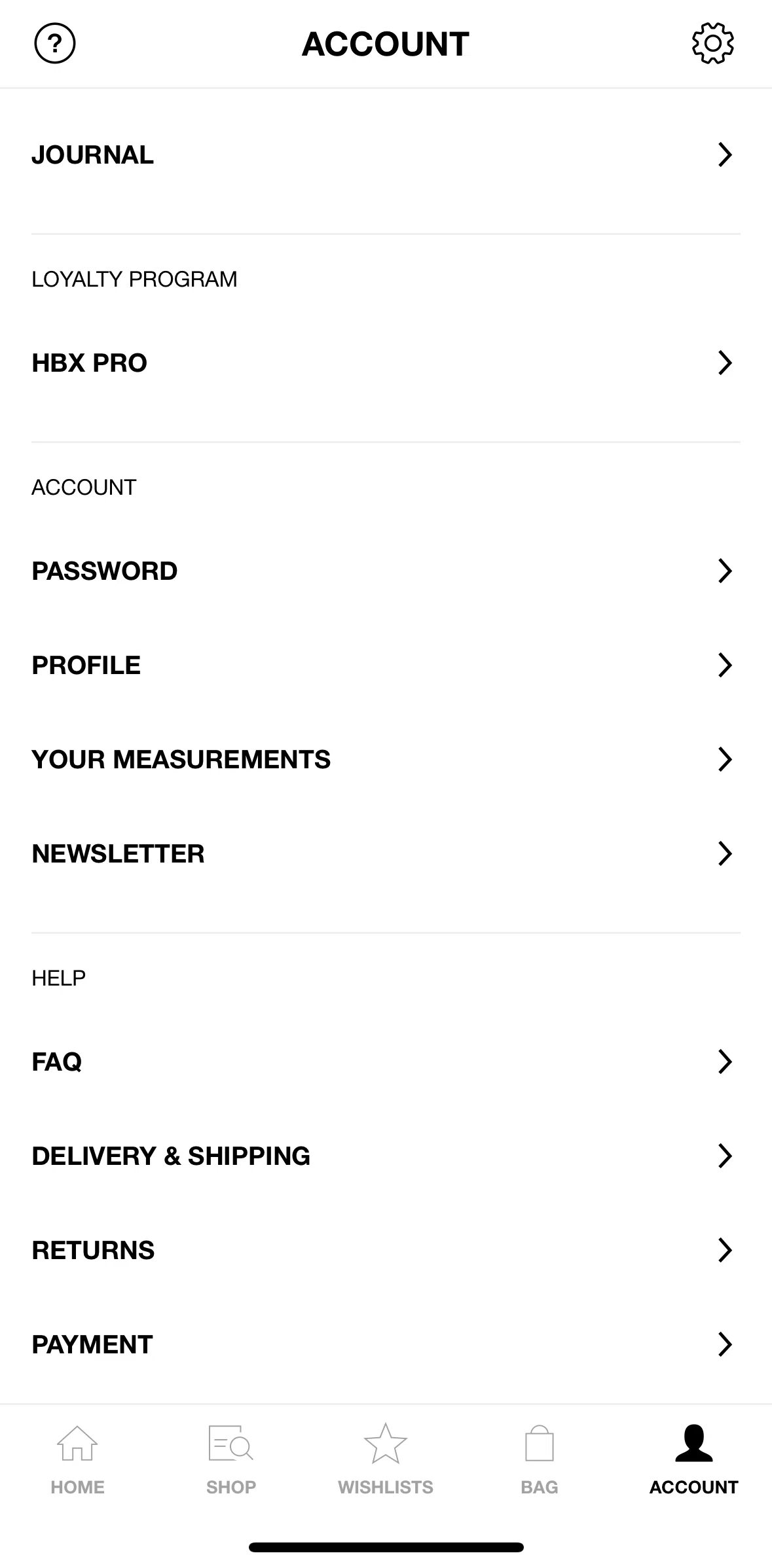 HBX Screen screen in the Updating a password flow