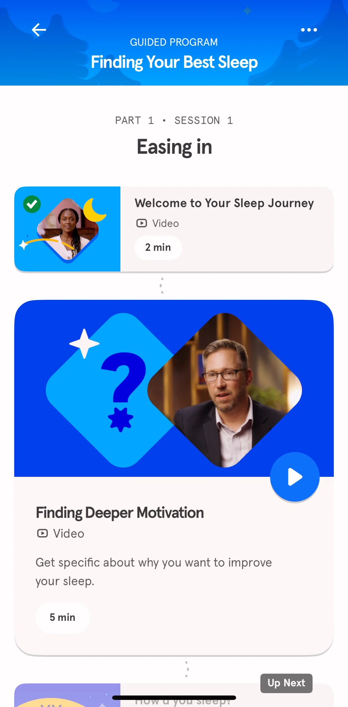 Headspace Screen screen in the Leaving a program flow