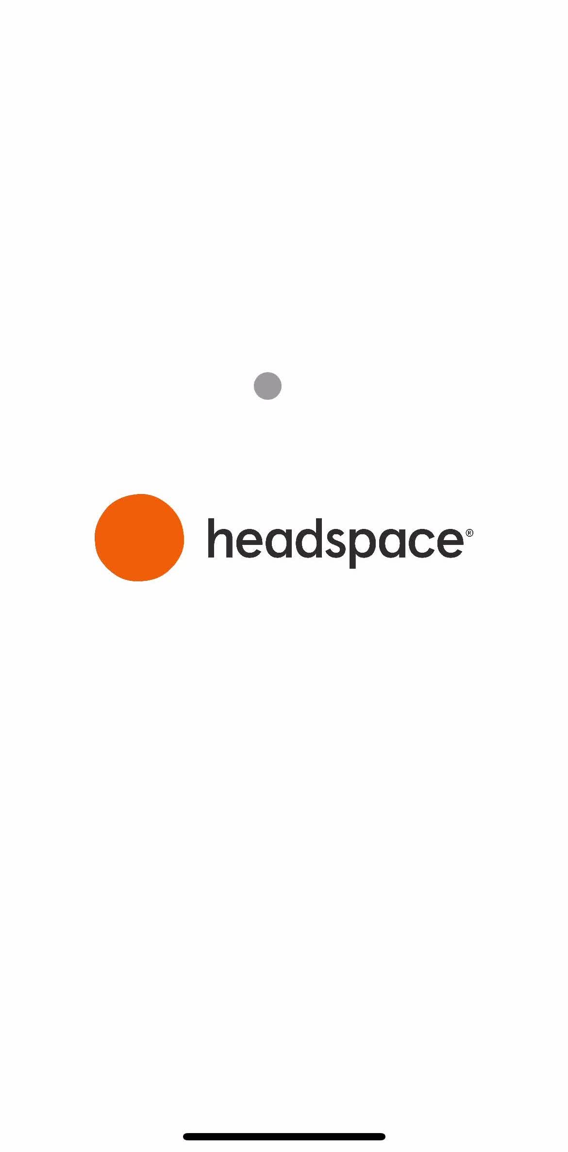 Headspace Splash screen screen in the Onboarding flow