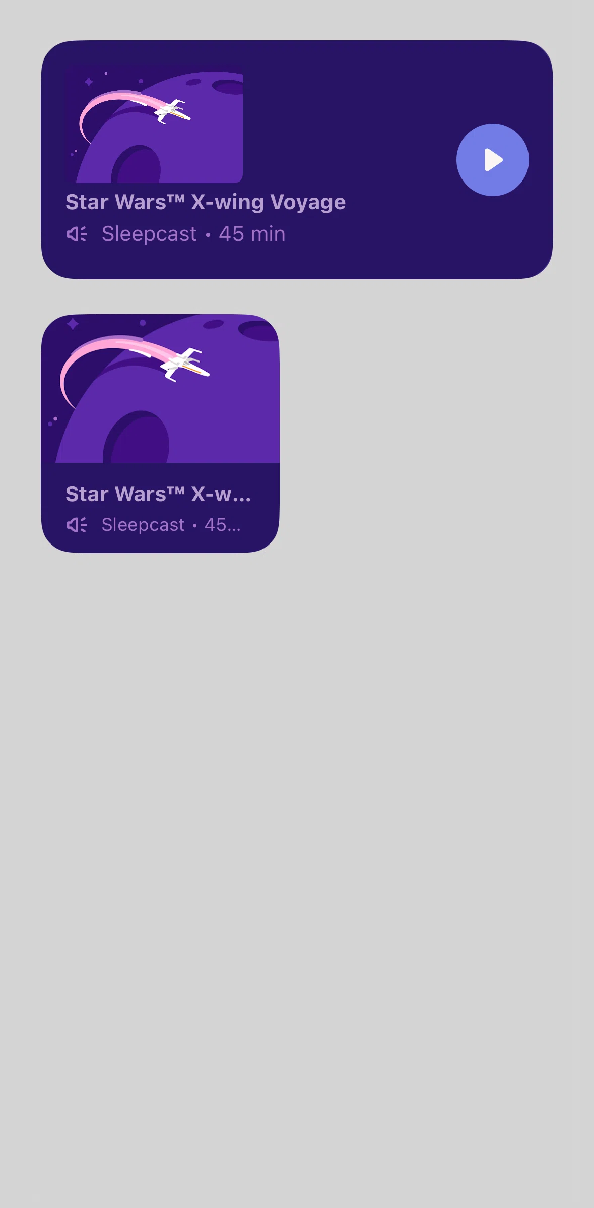 Headspace Screen screen in the Widgets flow