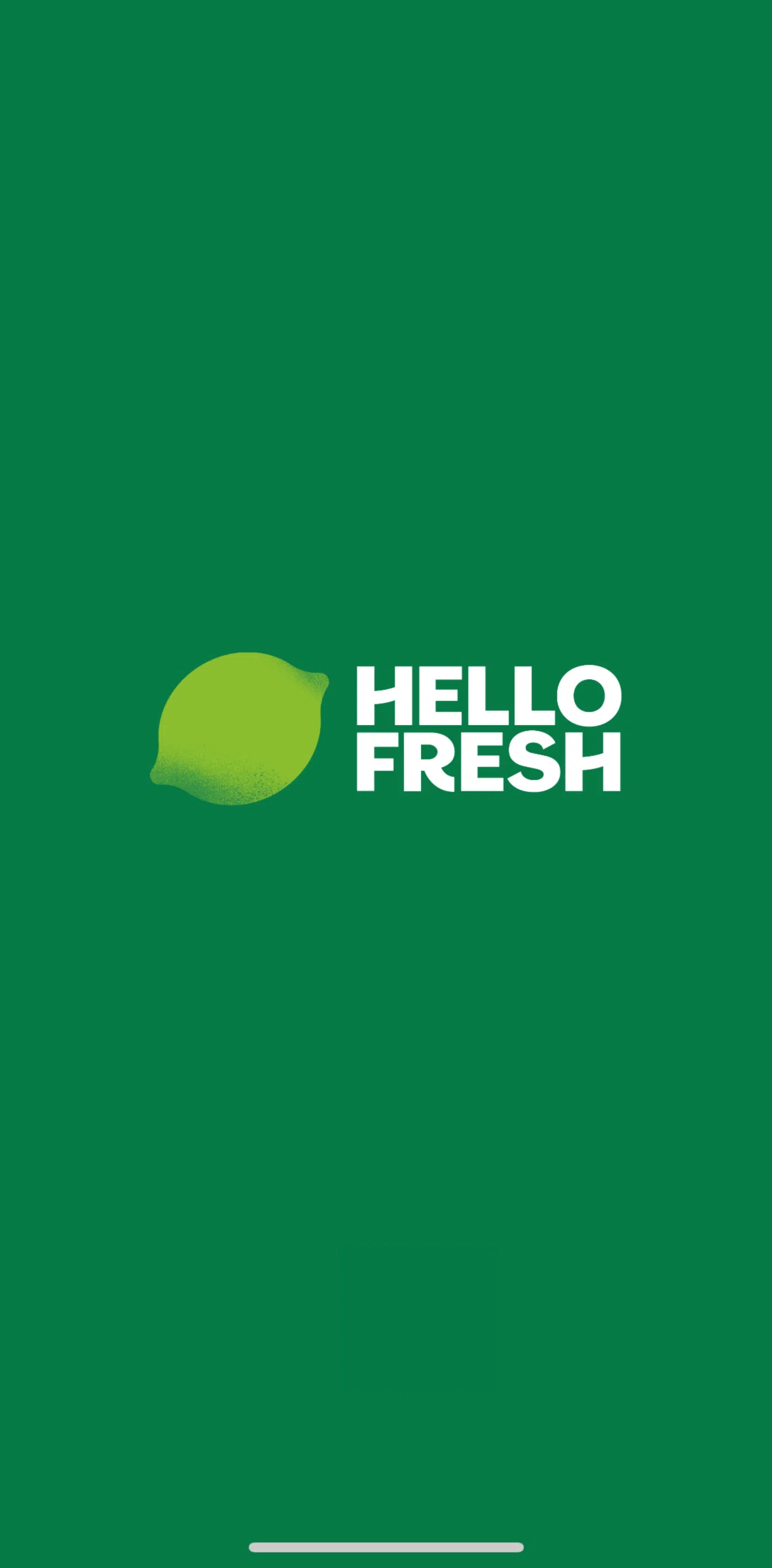 HelloFresh Screen screen in the Onboarding flow