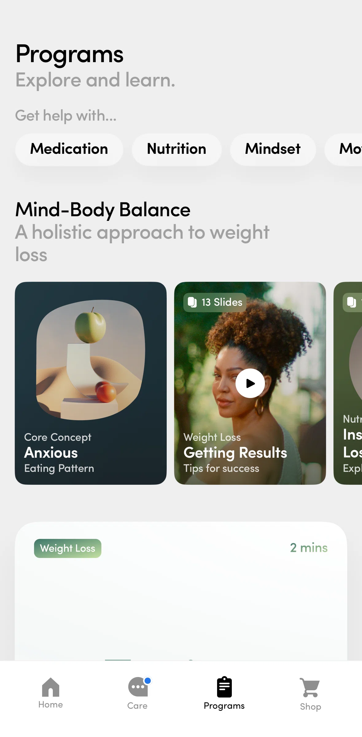 Hers Screen screen in the Nutrition flow
