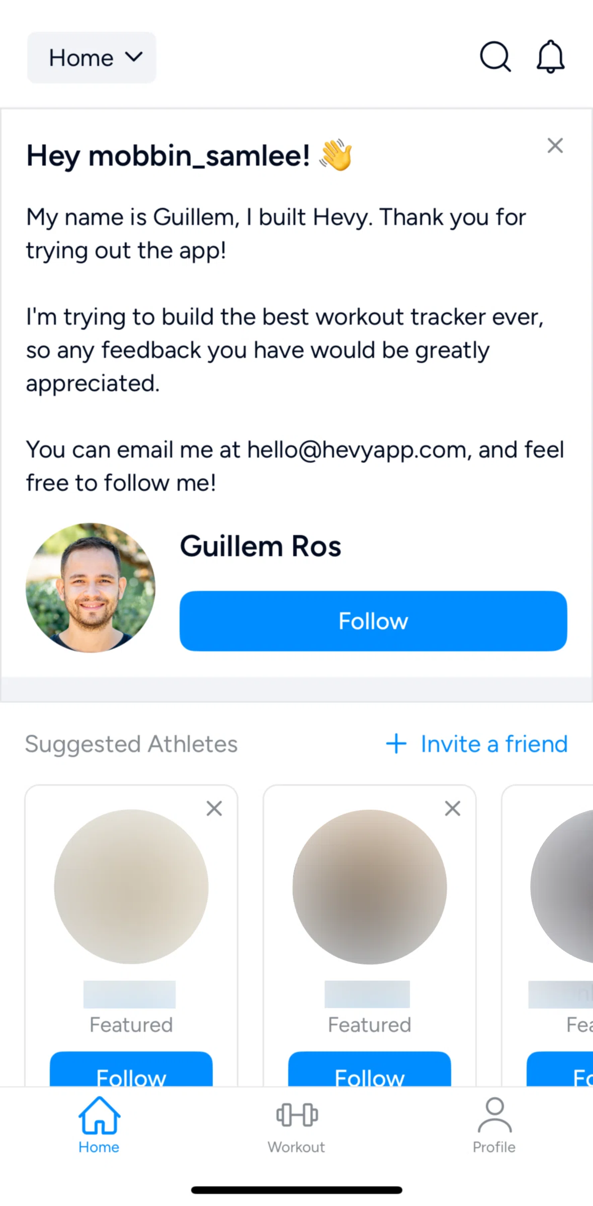 Hevy Screen screen in the Notifications flow