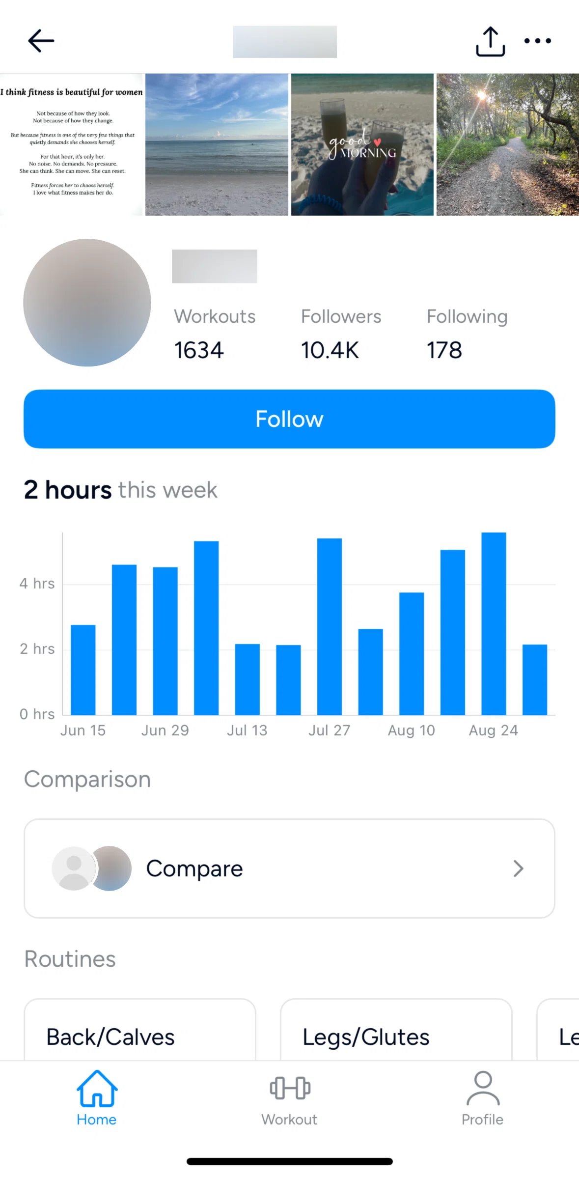 Hevy Screen screen in the View image flow