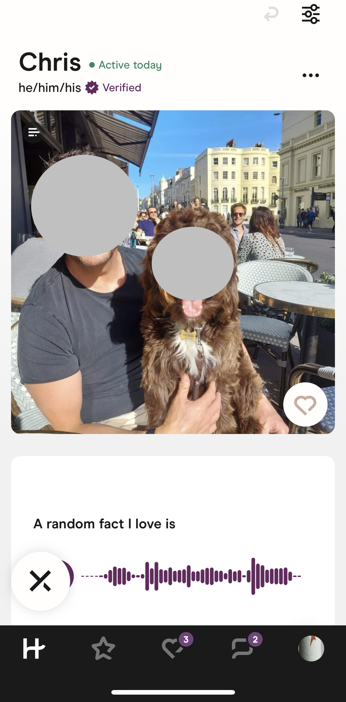 Hinge Profile screen in the General Browsing flow