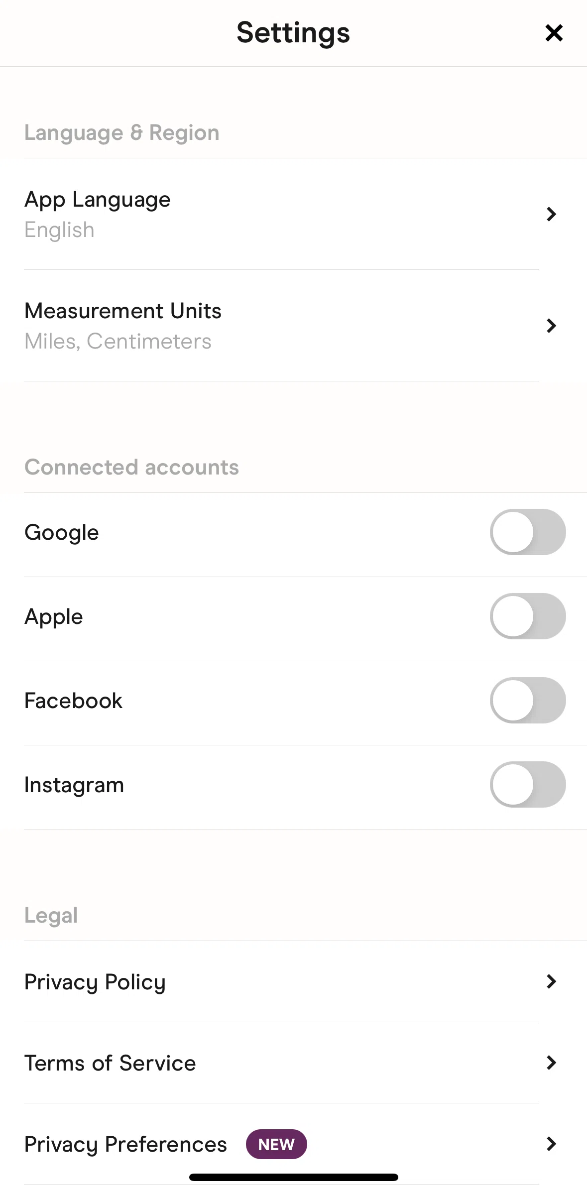 Hinge Screen screen in the Privacy policy flow