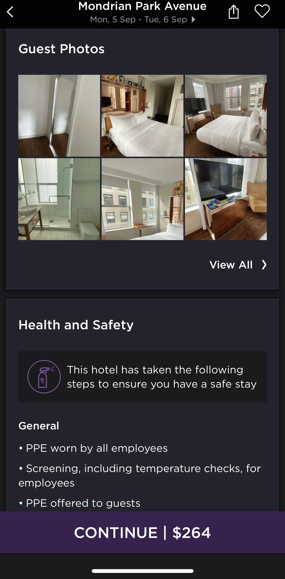 Hoteltonight Screen screen in the Guest photo gallery flow