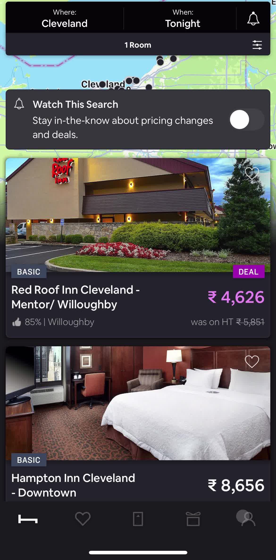 HotelTonight Logging In preview