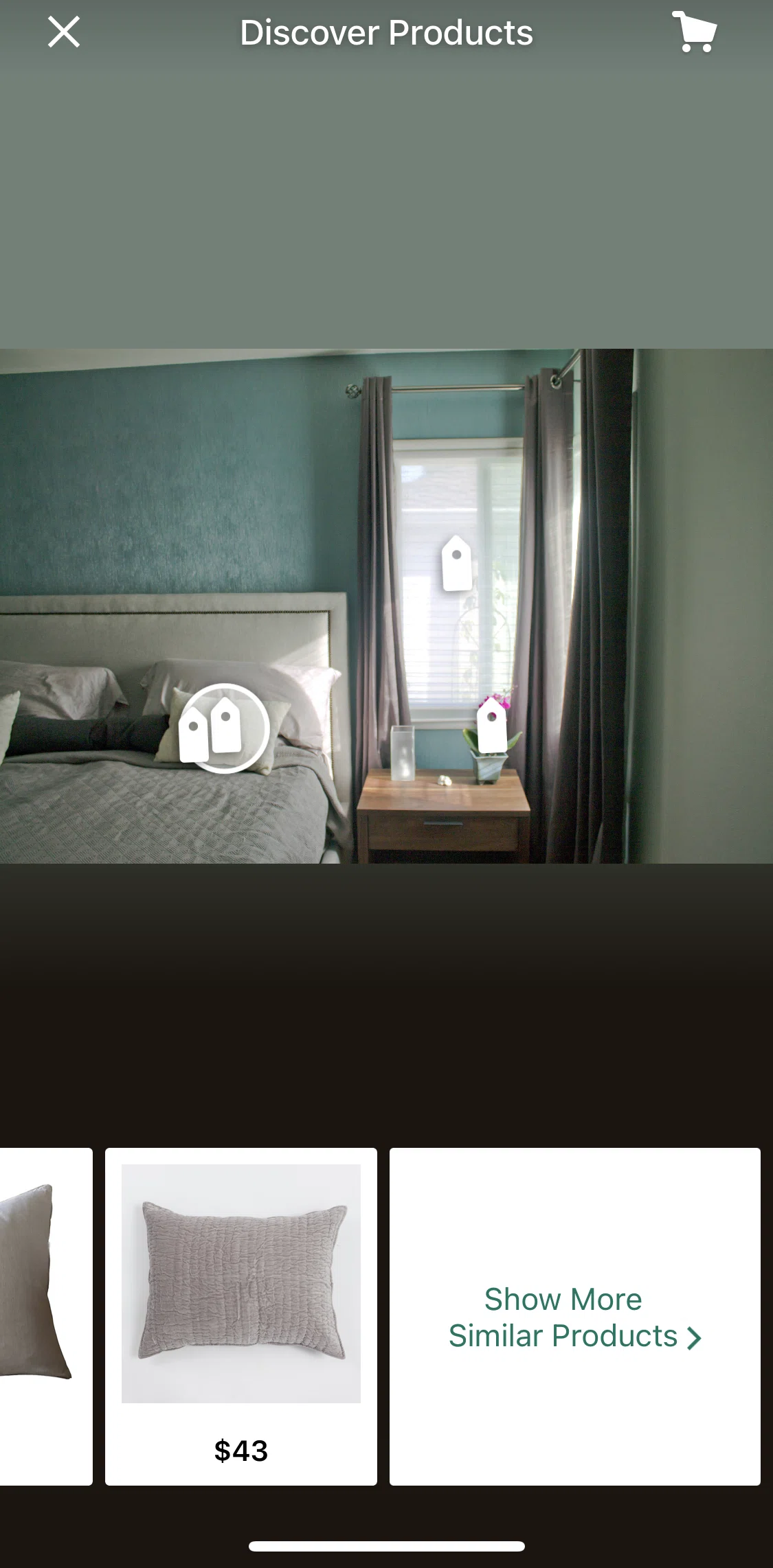 Houzz Screen screen in the See more similar products flow