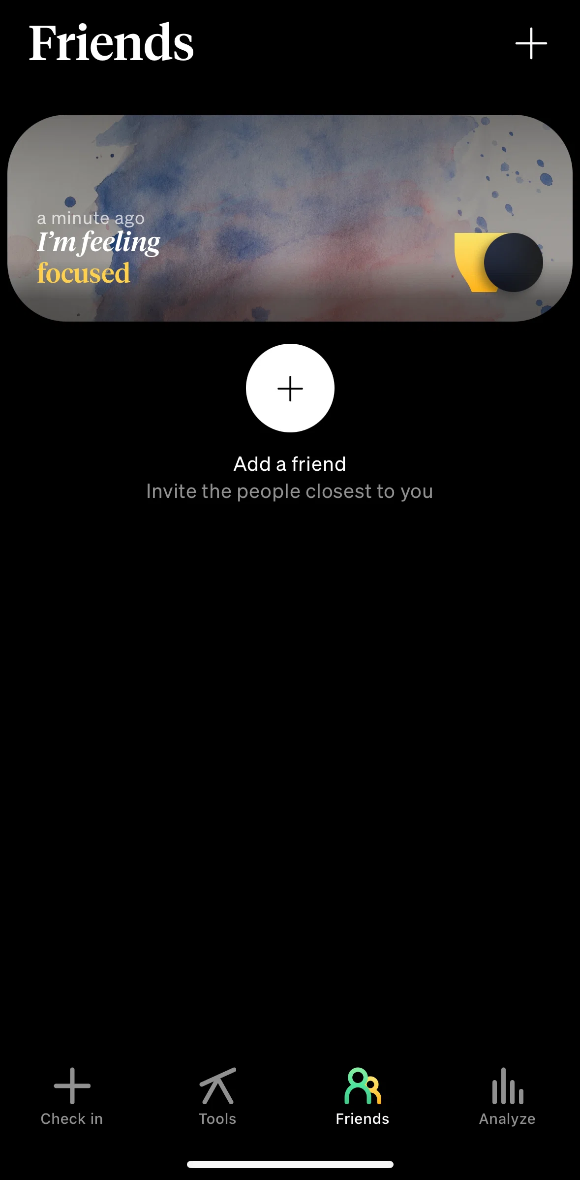 How We Feel Screen screen in the Adding a friend by code flow