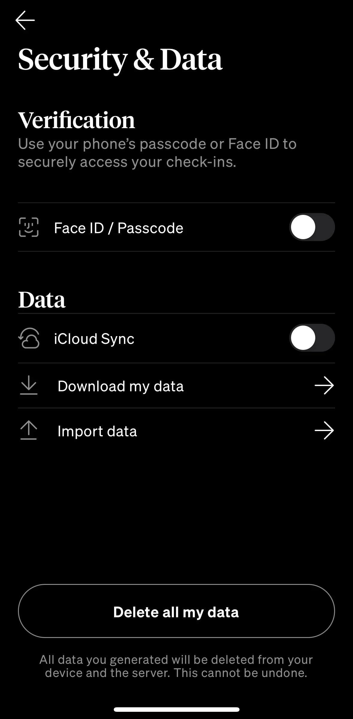 How We Feel Screen screen in the Enabling iCloud sync flow