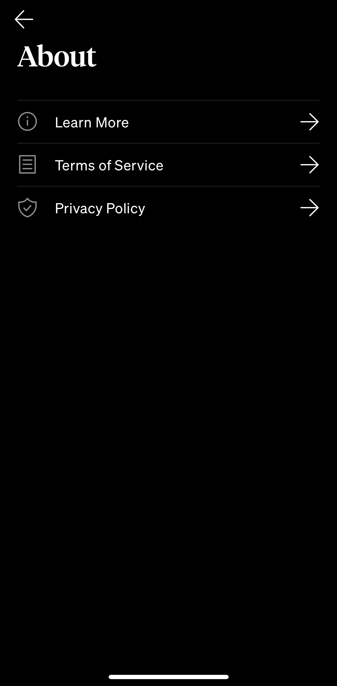 How We Feel Screen screen in the Privacy policy flow