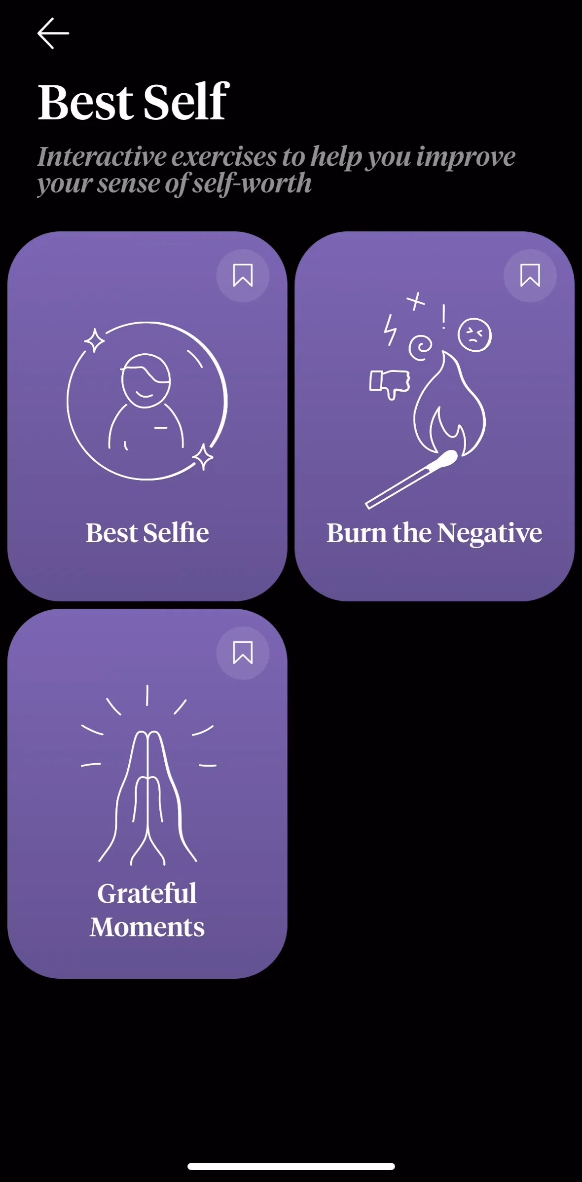 How We Feel Screen screen in the Saving a tool (burn the negative) flow