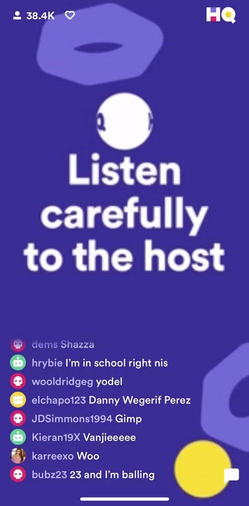 Hq Trivia Playing preview