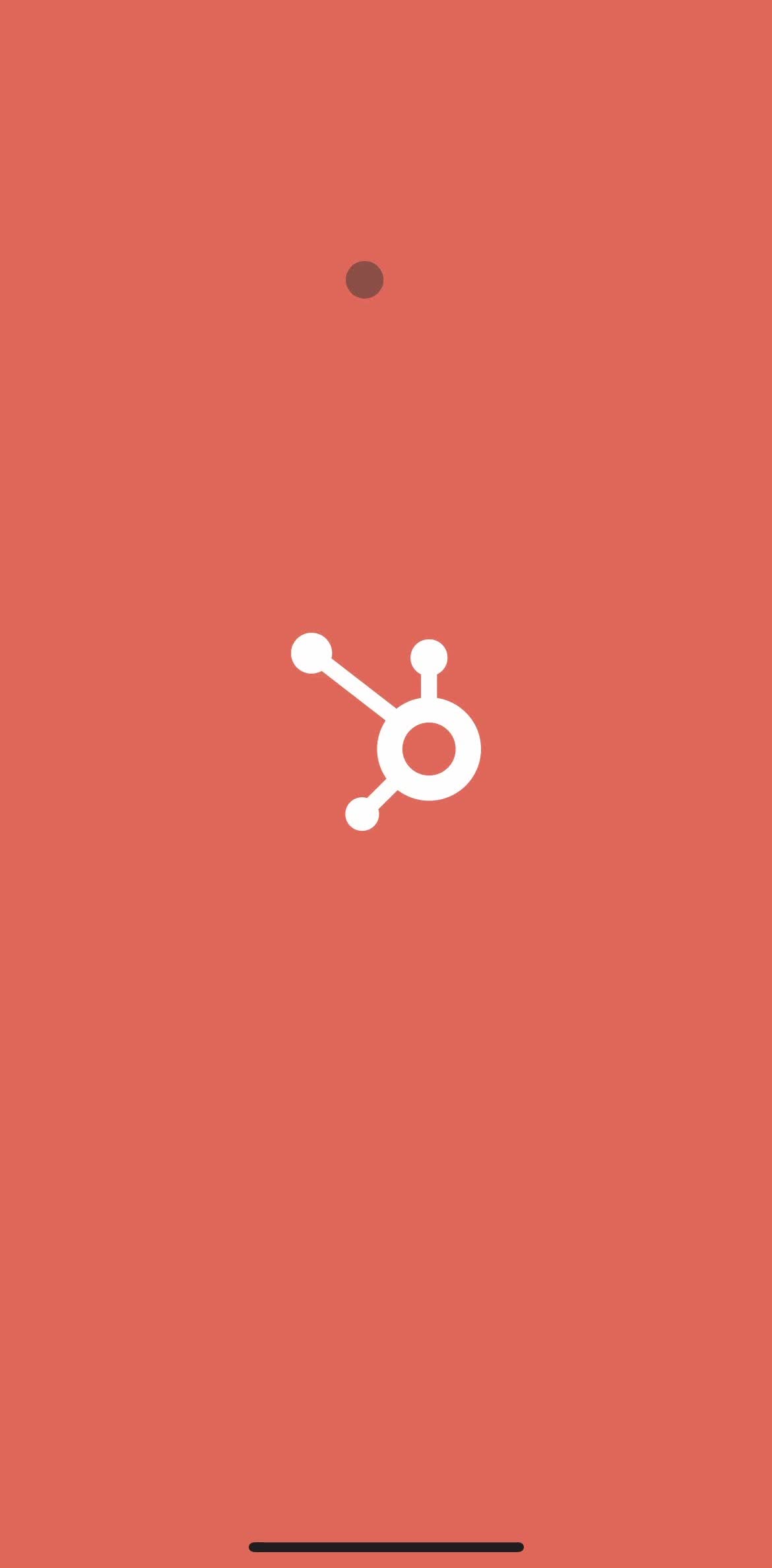 Hubspot Crm Splash screen screen in the Onboarding flow