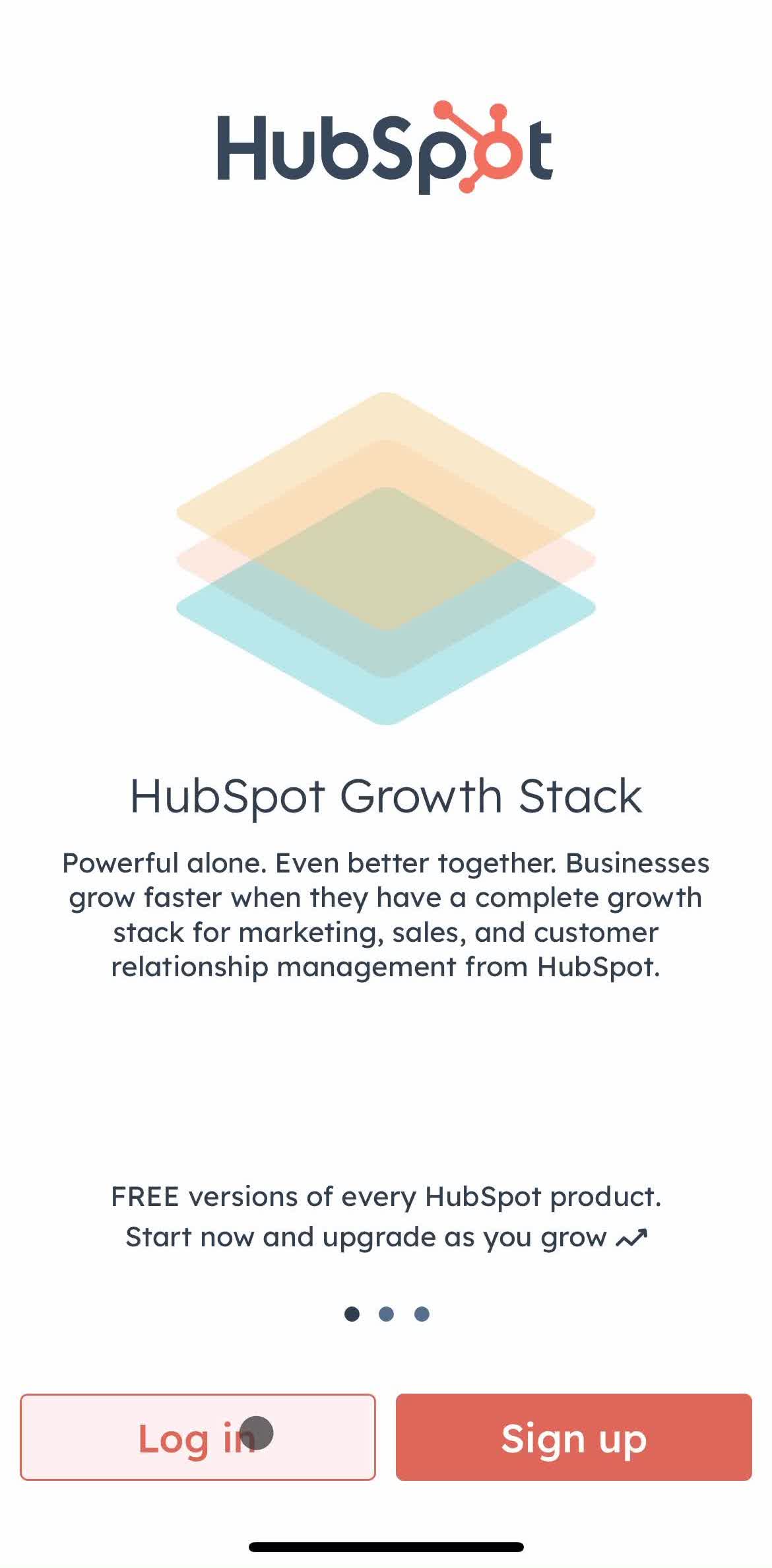Hubspot Crm Login screen in the Resetting Password flow