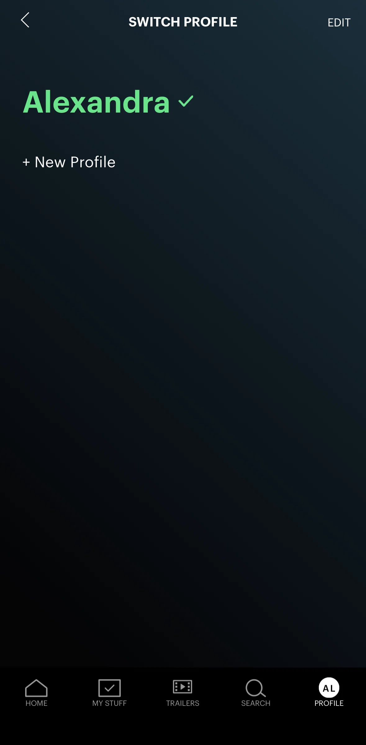 Hulu Screen screen in the Creating a profile flow