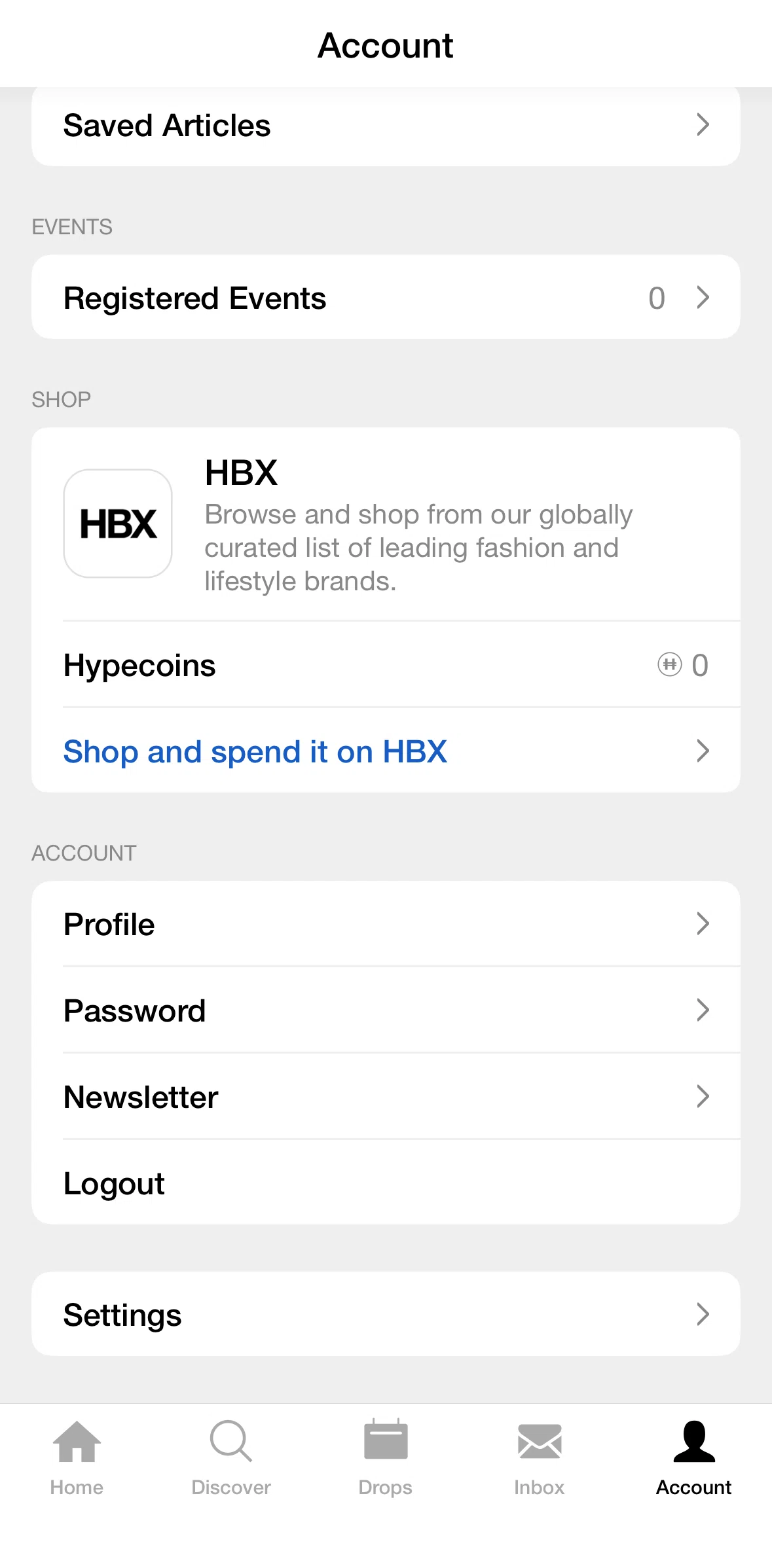 Hype Screen screen in the Editing profile flow