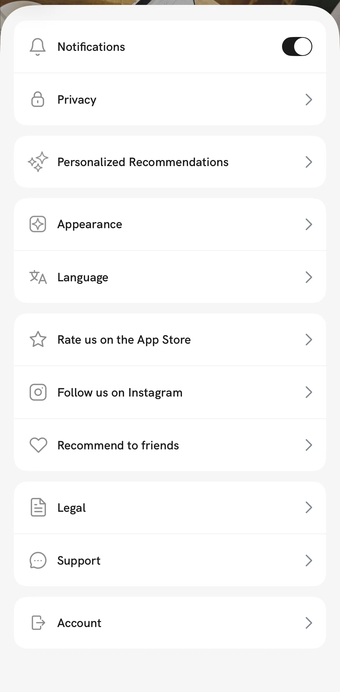 Hypelist Screen screen in the Account flow