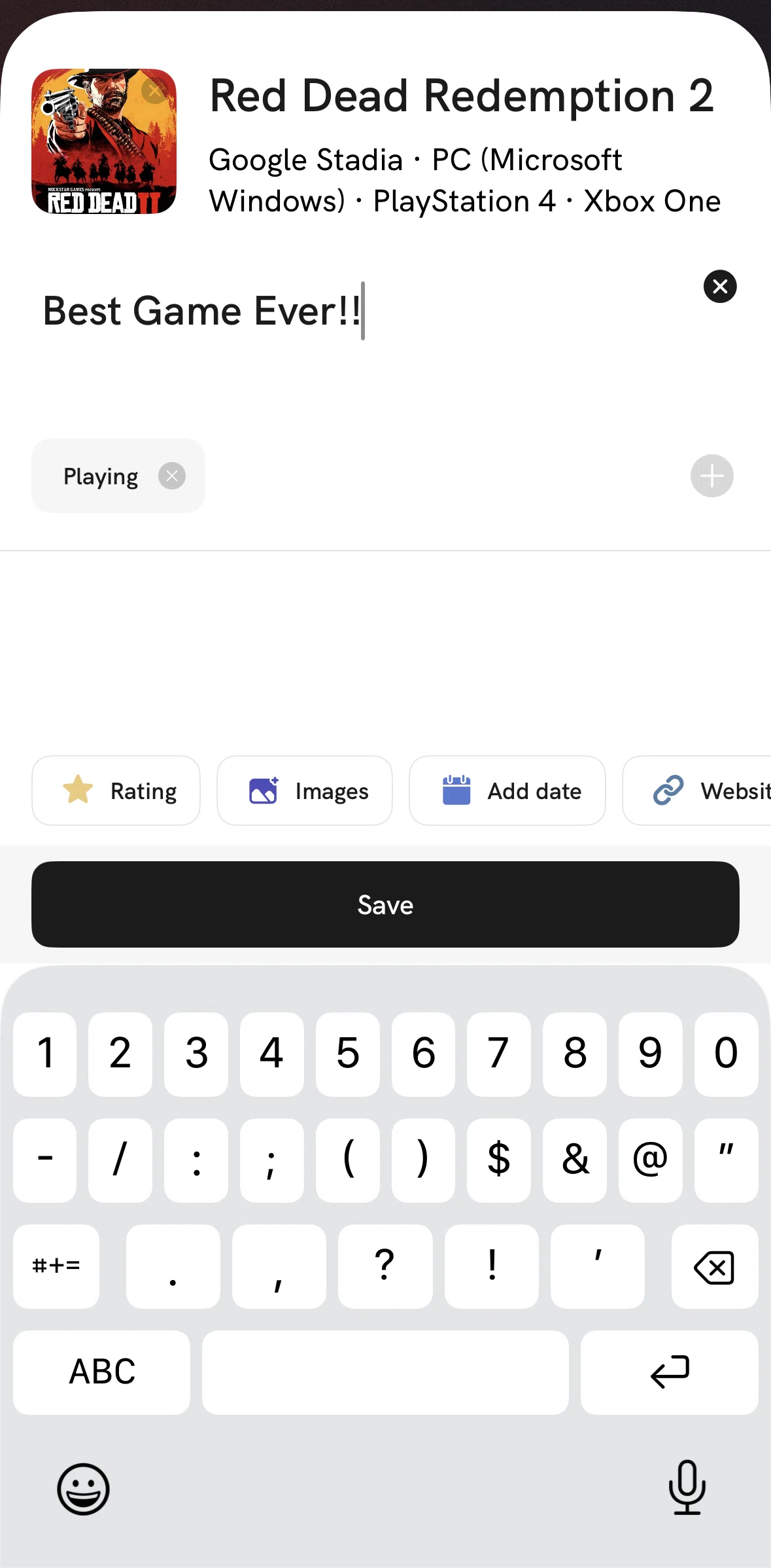 Hypelist Screen screen in the Adding a date flow