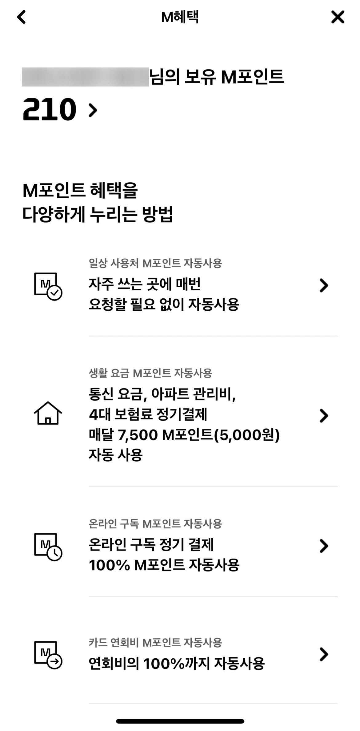 Hyundai Card Screen screen in the Points detail flow
