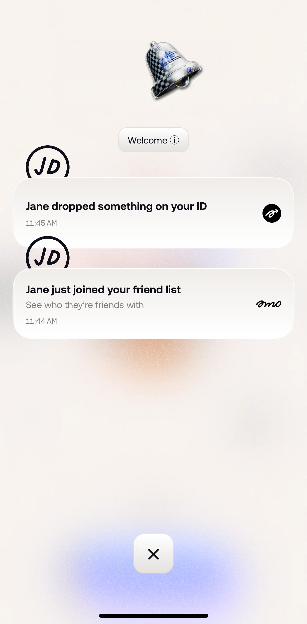 ID Screen screen in the Changing notification icon flow